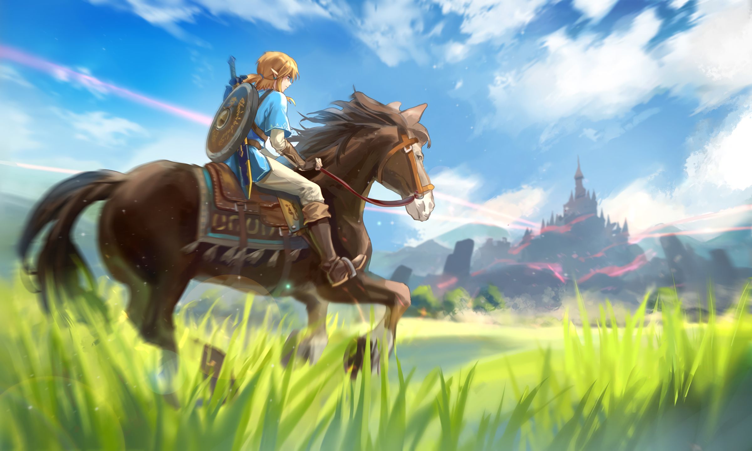 Download mobile wallpaper Horse, Link, Video Game, Zelda, The Legend Of Zelda: Breath Of The Wild for free.