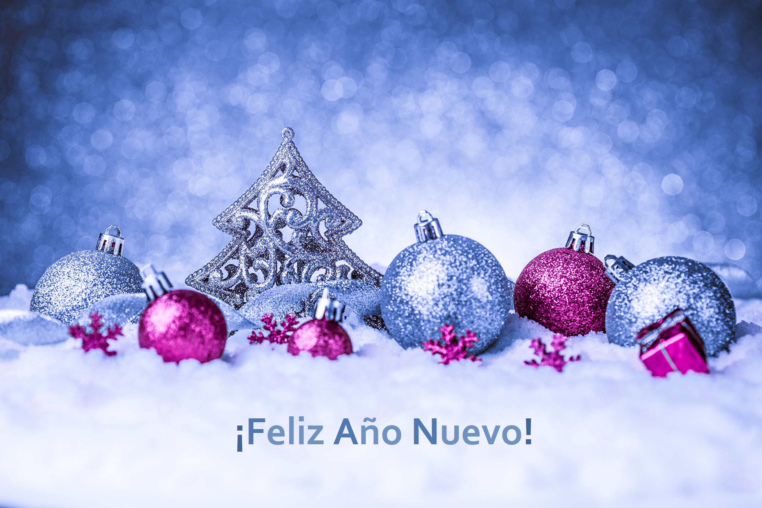 Download mobile wallpaper New Year, Christmas, Holiday, Christmas Ornaments, Bauble, Happy New Year for free.
