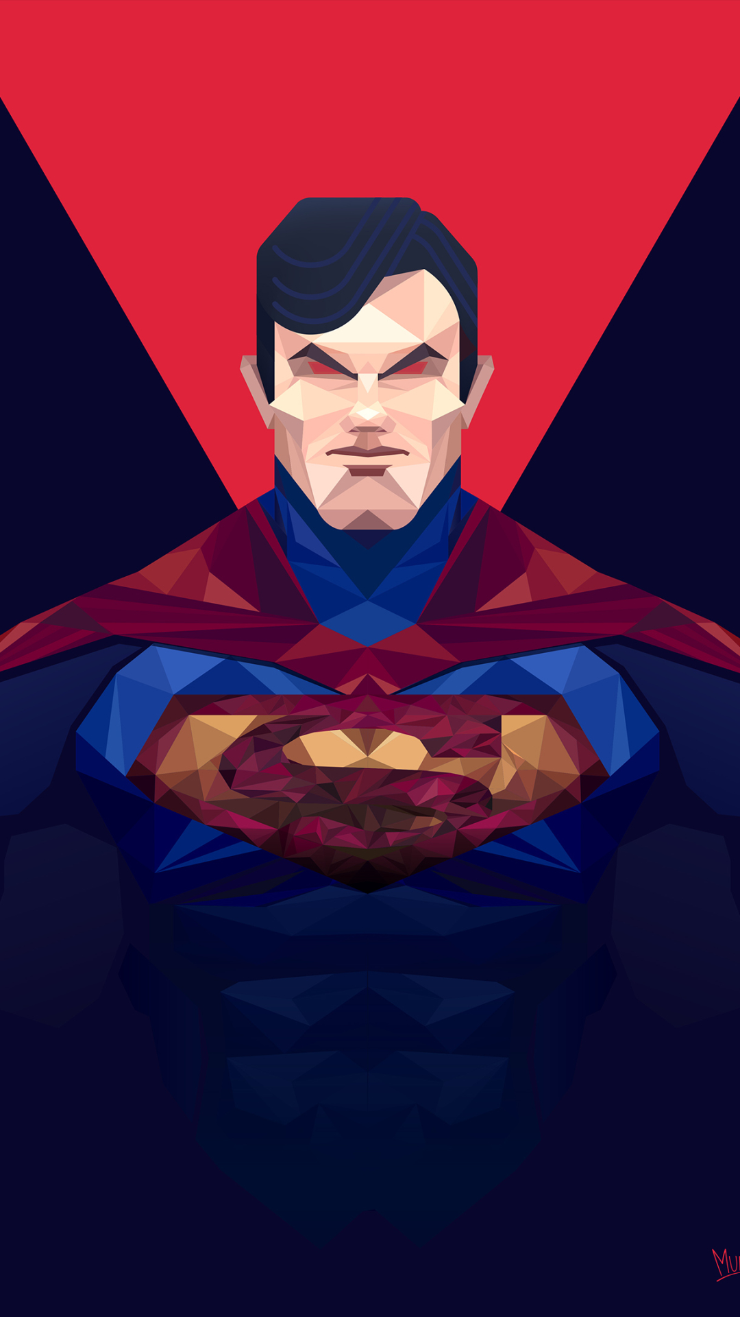 Download mobile wallpaper Superman, Low Poly, Comics, Dc Comics for free.