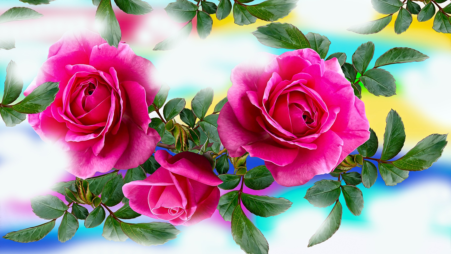 Download mobile wallpaper Flowers, Flower, Rose, Artistic for free.