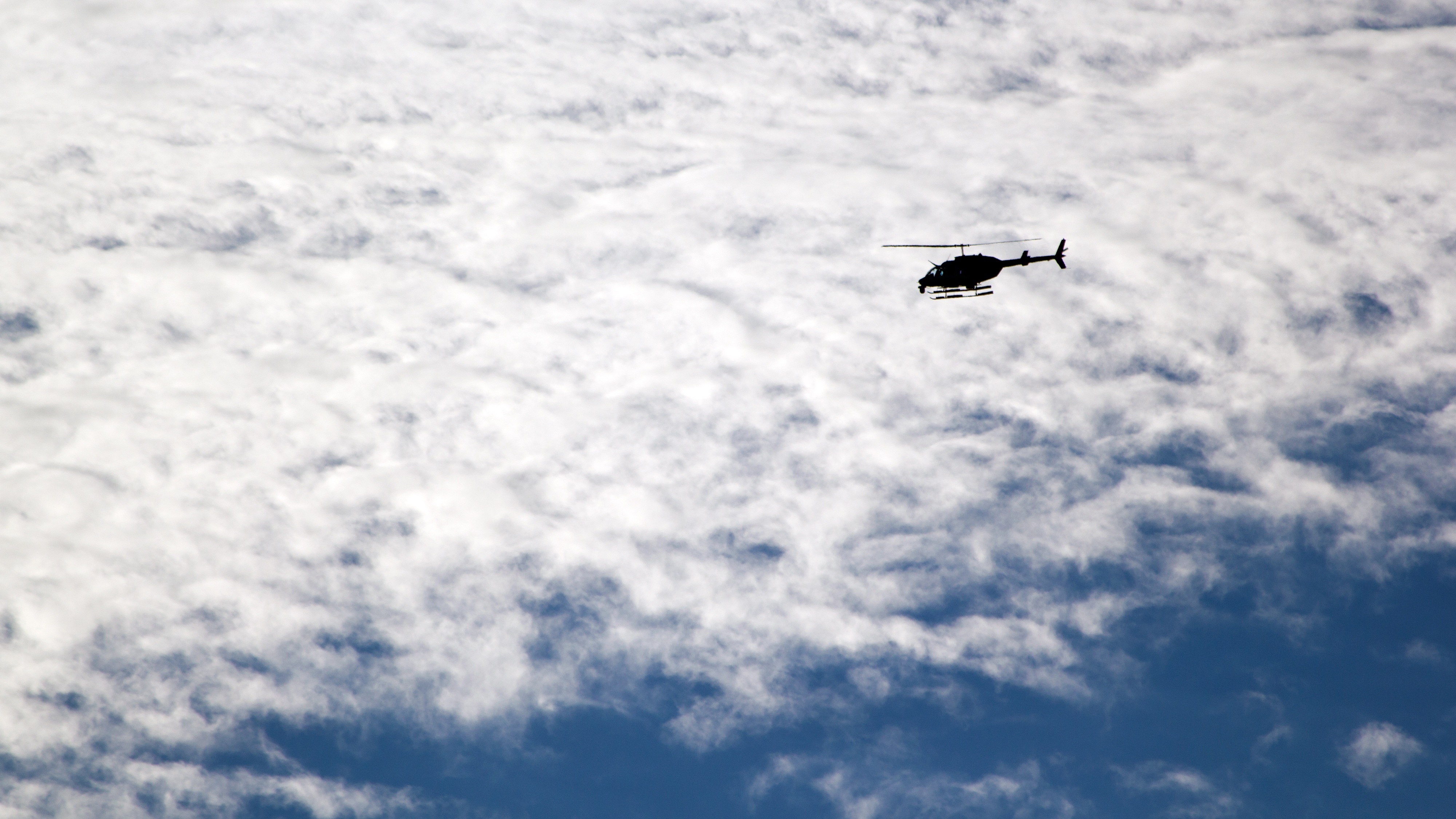 Download mobile wallpaper Clouds, Sky, Flight, Miscellaneous, Miscellanea, Helicopter for free.