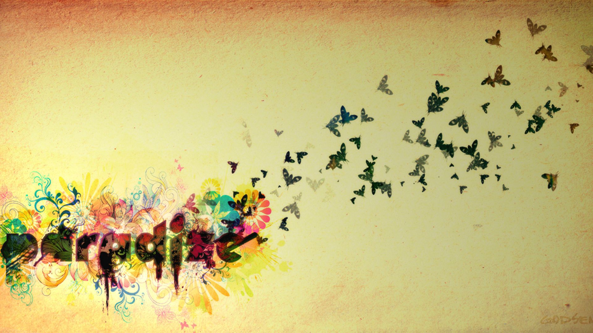 Скачать обои бесплатно Небо, Полет, Слова, Яркий, Птицы, Бабочки картинка на рабочий стол ПК