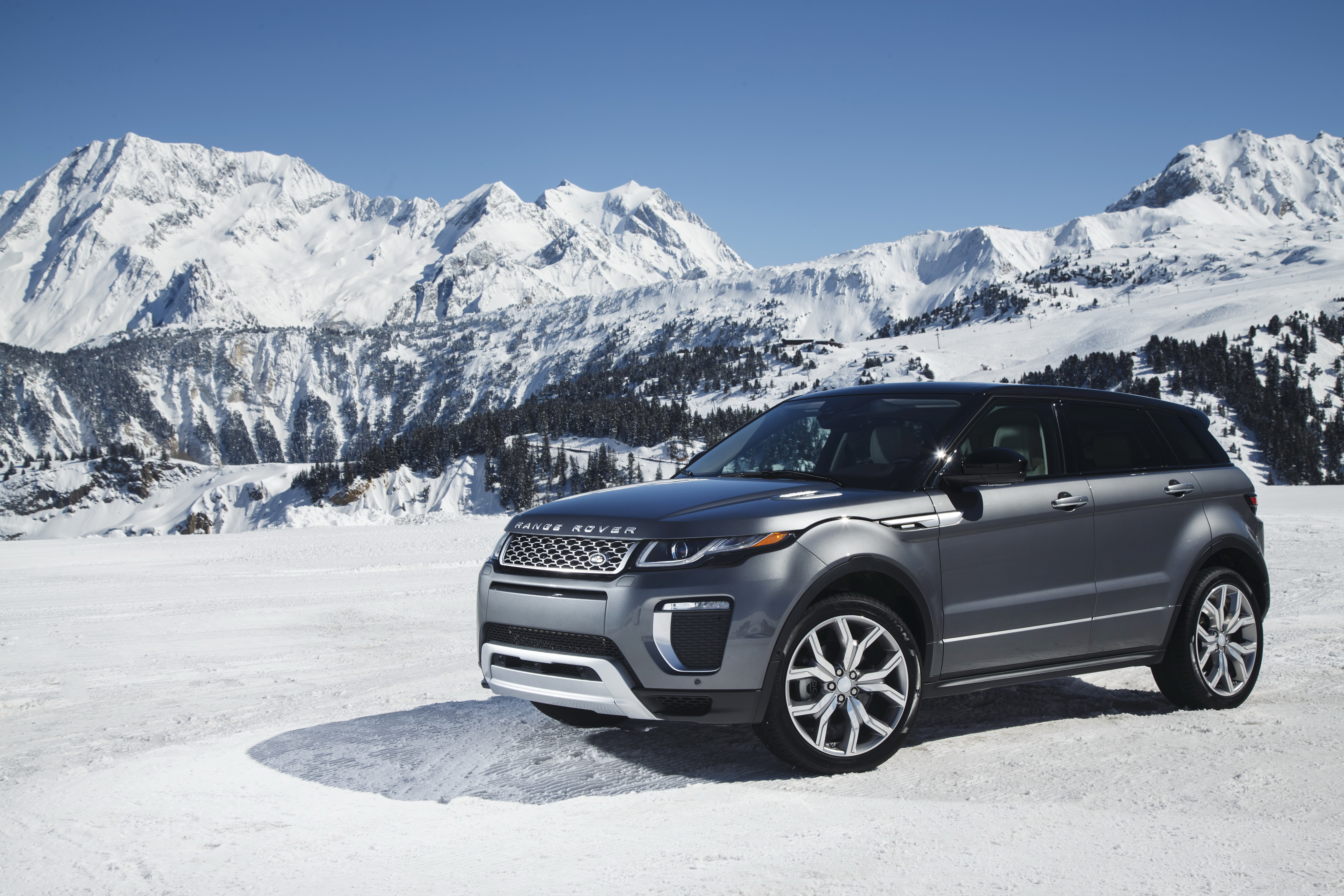 range rover, cars, land rover, snow, side view phone wallpaper