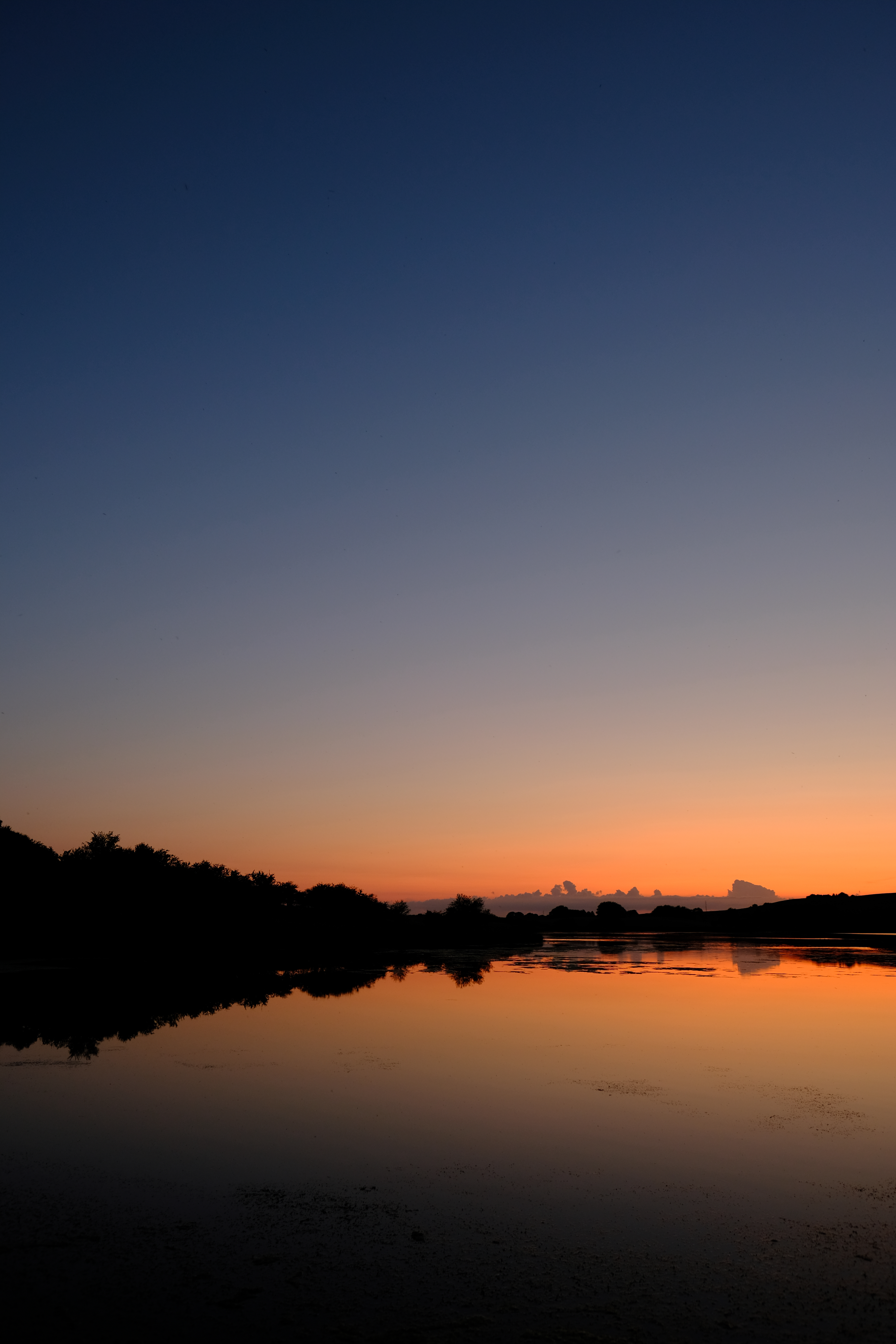 twilight, landscape, nature, sunset, lake, dark, dusk Image for desktop