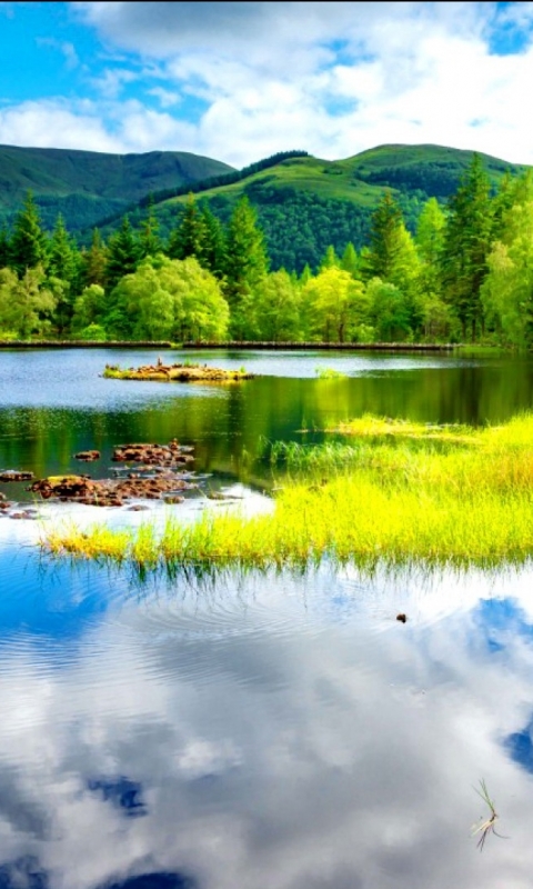 無料モバイル壁紙自然, 湖, 青い, 地球, 春をダウンロードします。