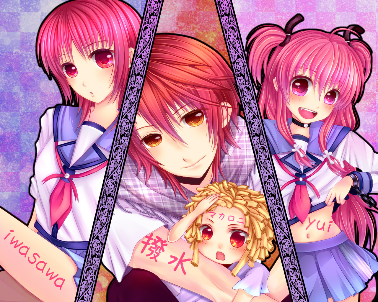 Laden Sie das Animes, Yui (Engel Schlägt!), Angel Beats!, Yuzuru Otonashi, Masami Iwasawa-Bild kostenlos auf Ihren PC-Desktop herunter