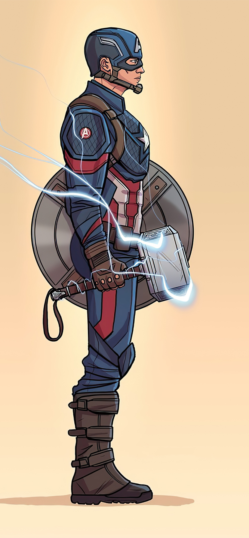 Download mobile wallpaper Captain America, Comics, Mjölnir for free.