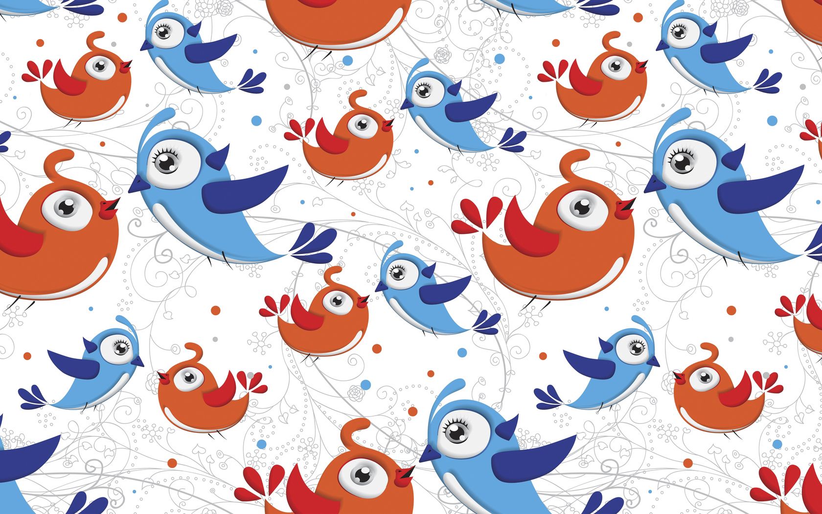 Download mobile wallpaper Patterns, Birds, Vector for free.
