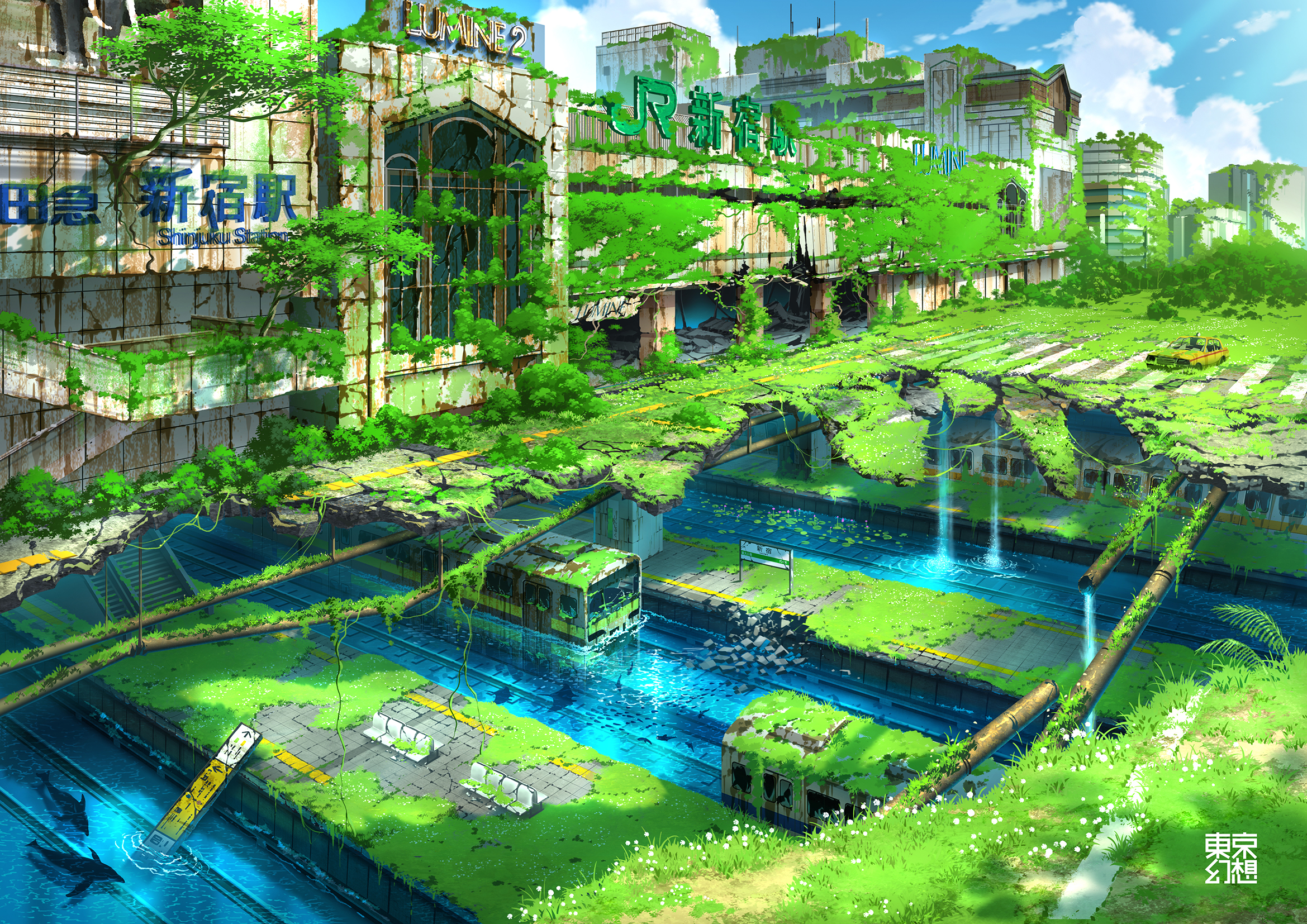 Free download wallpaper Anime, City, Destruction, Ruin, Post Apocalyptic on your PC desktop
