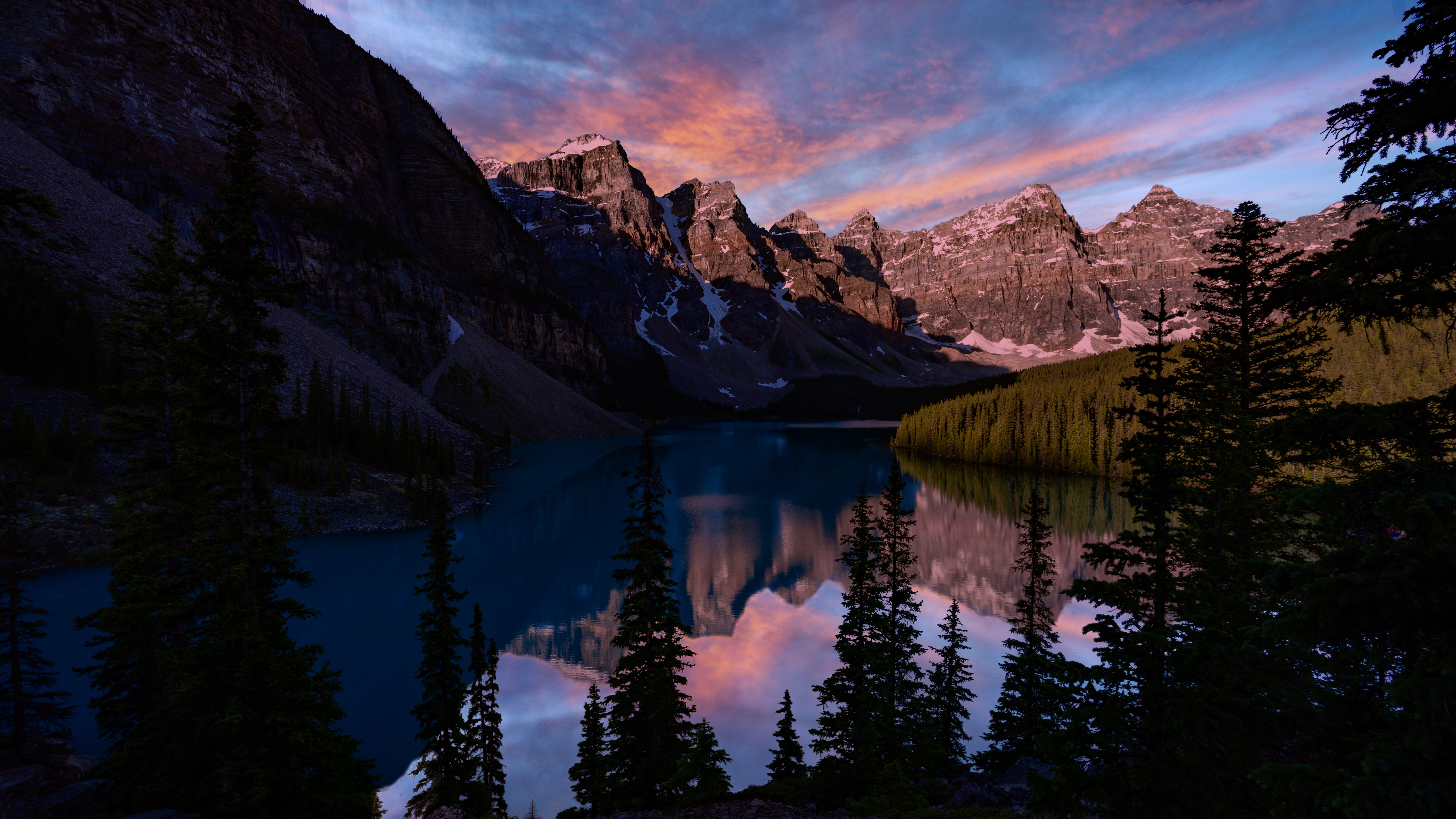 PCデスクトップに自然, 木, 山脈, 湖, 風景画像を無料でダウンロード