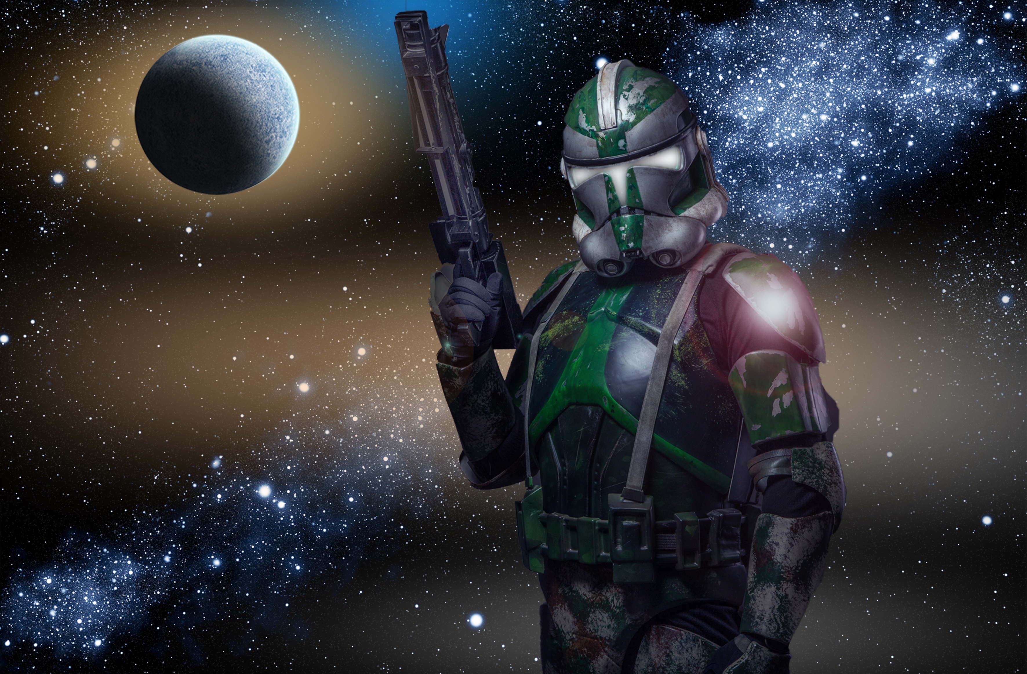 sci fi, star wars, clone trooper, galaxy, planet