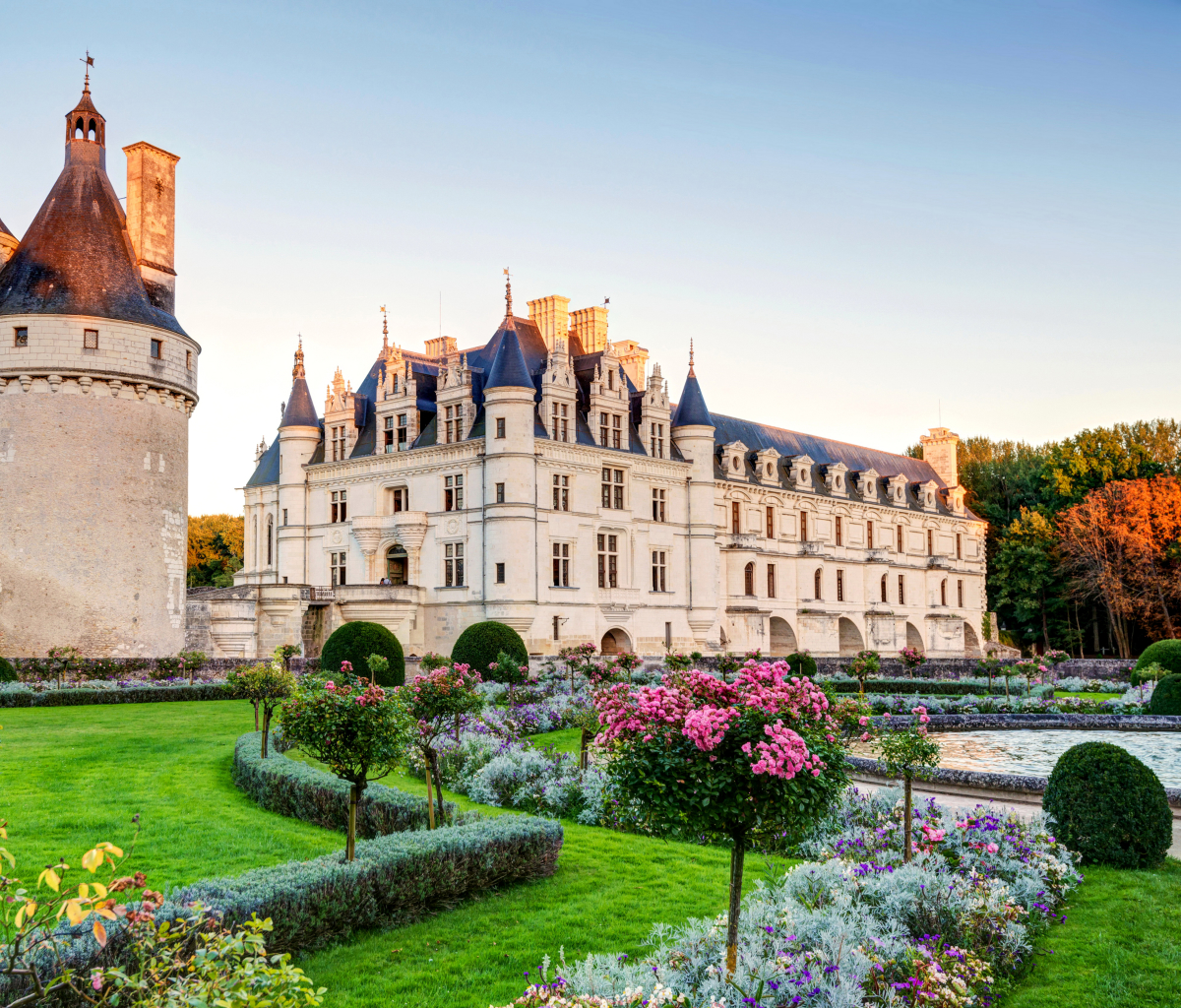 Téléchargez des papiers peints mobile Fleur, France, Jardin, Architecture, Construction Humaine, Château De Chenonceau, Châteaux gratuitement.