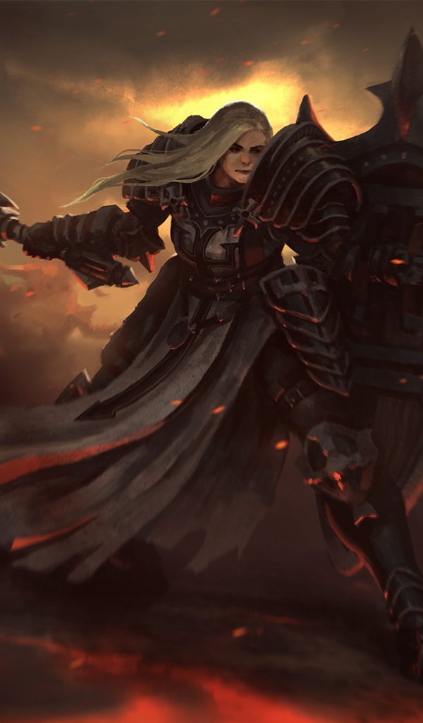 Download mobile wallpaper Diablo, Armor, Video Game, Woman Warrior, Diablo Iii: Reaper Of Souls, Crusader (Diablo Iii) for free.