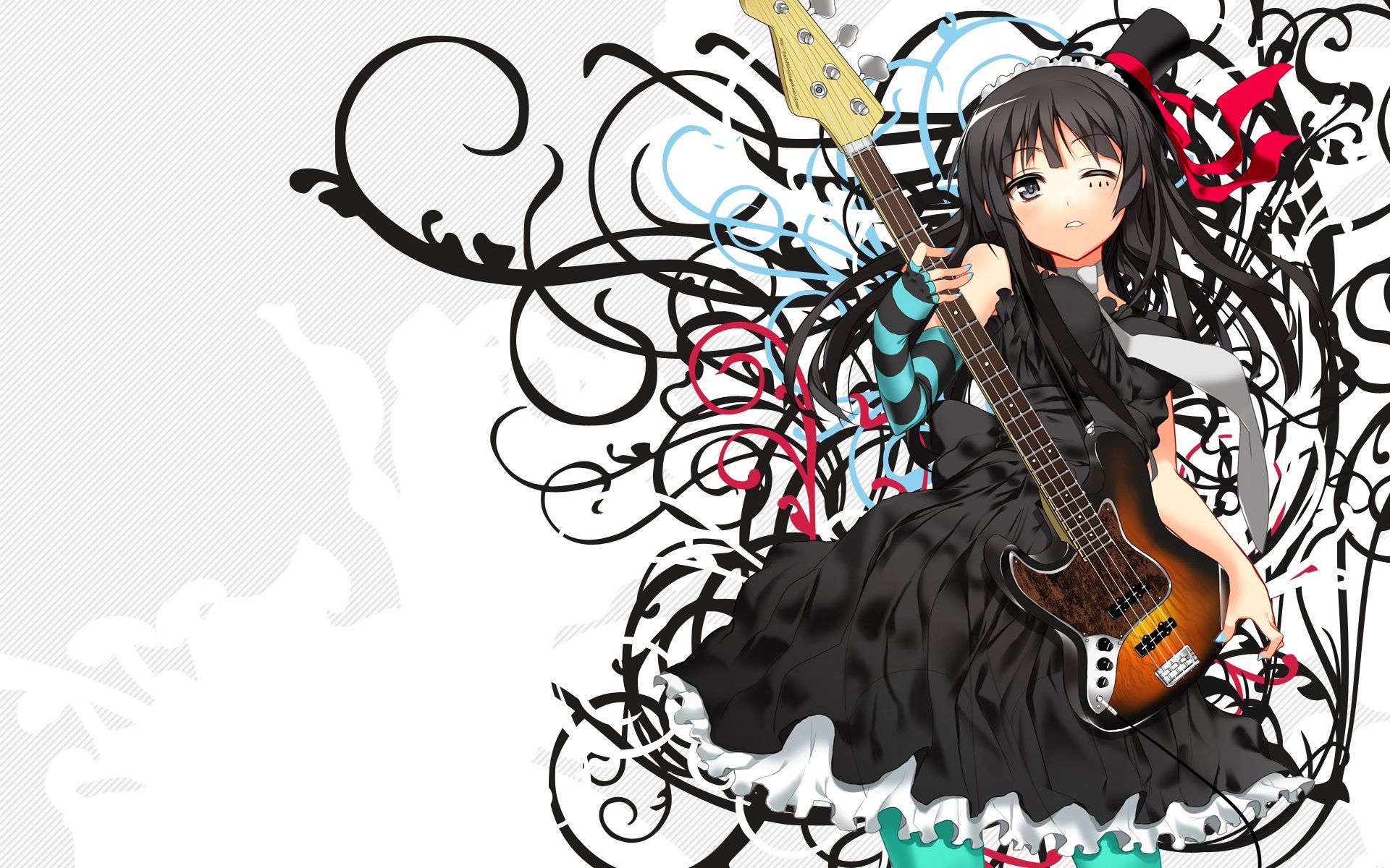 Free download wallpaper Rock, Dress, Musician, Girl, Guitar, Anime on your PC desktop