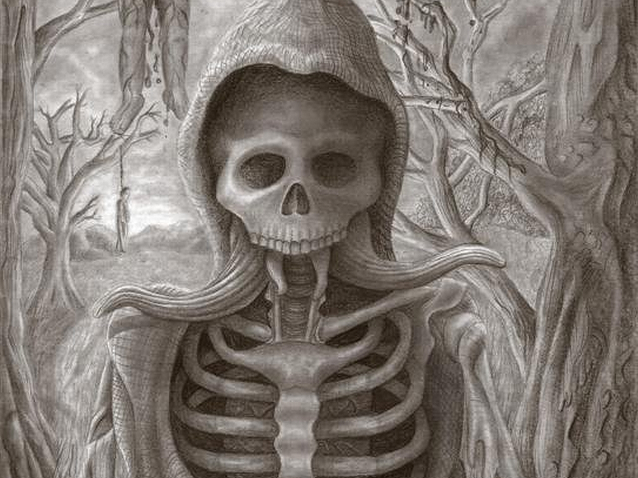 Téléchargez des papiers peints mobile Sombre, Squelette gratuitement.