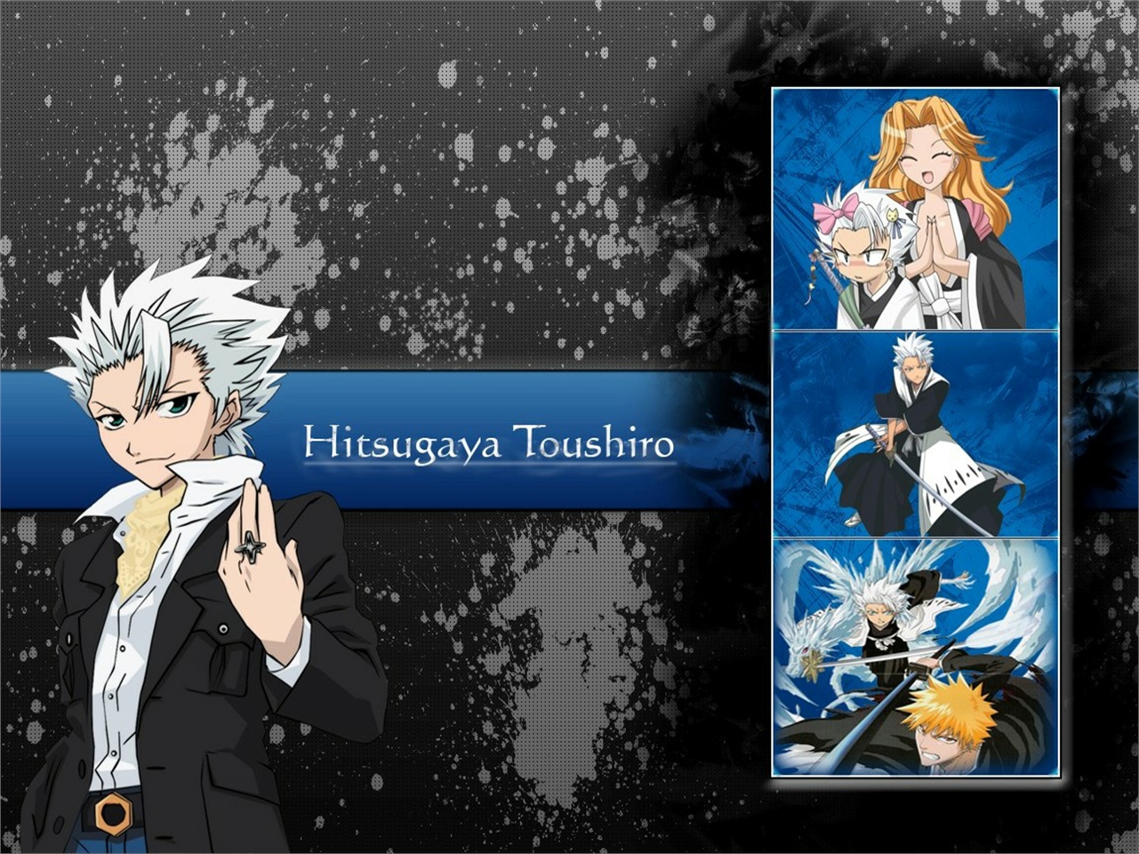 Laden Sie das Bleach, Animes, Ichigo Kurosaki, Rangiku Matsumoto, Tōshirō Hitsugaya-Bild kostenlos auf Ihren PC-Desktop herunter