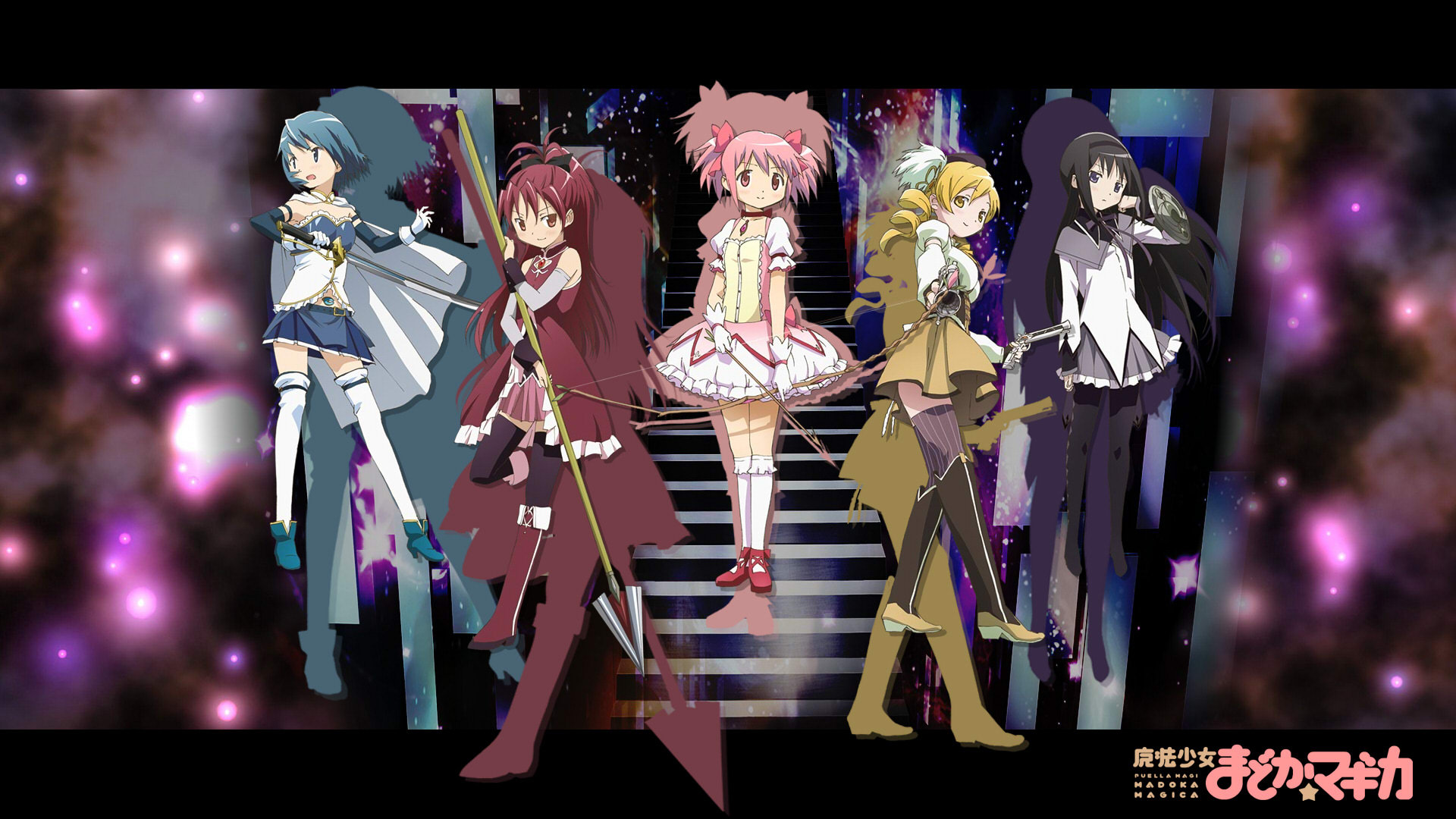 Descarga gratuita de fondo de pantalla para móvil de Kyōko Sakura, Madoka Kaname, Mami Tomoe, Sayaka Miki, Puella Magi Madoka Magica, Homura Akemi, Animado.