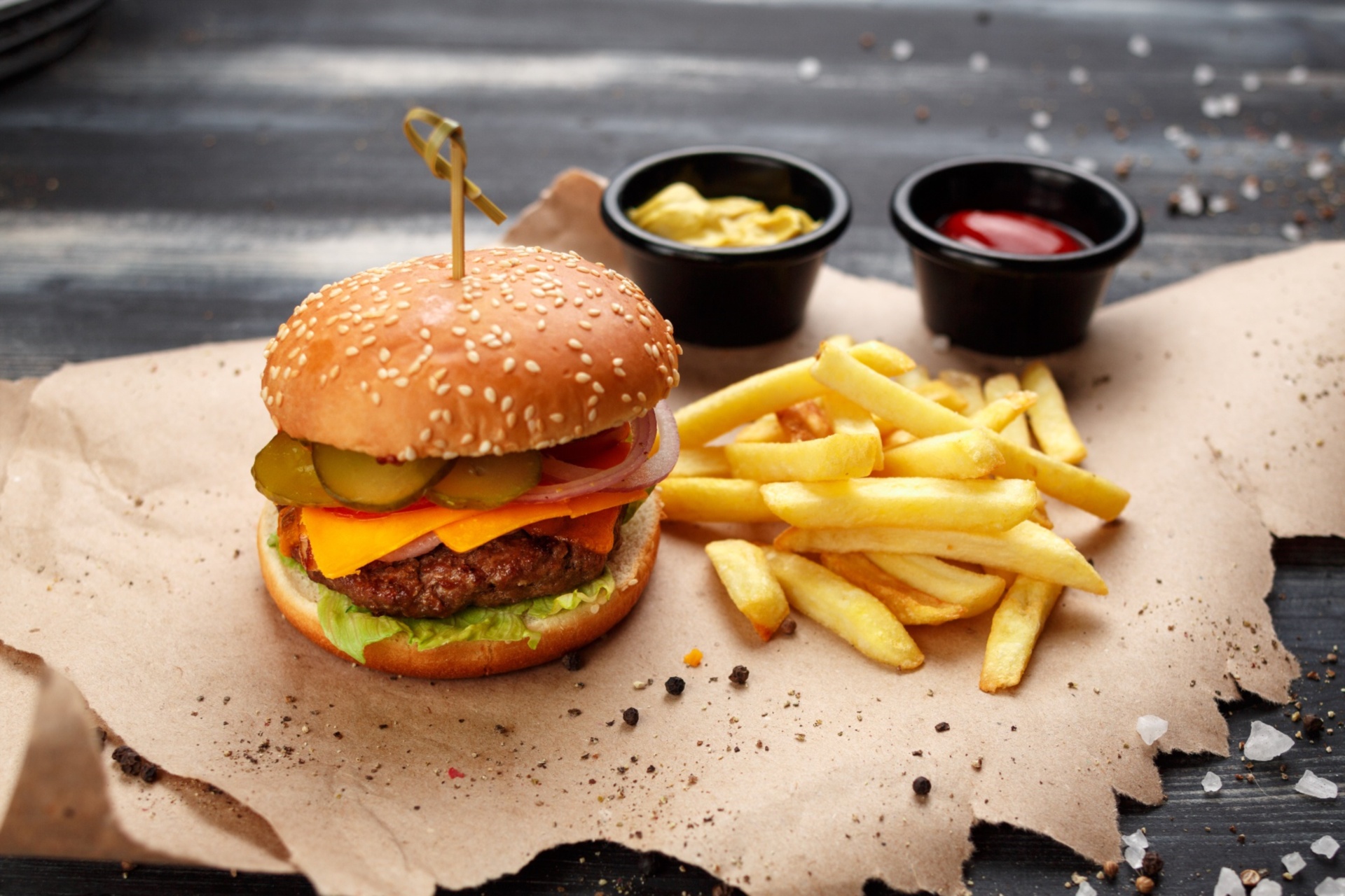 863087 baixar imagens comida, hamburger, batatas fritas - papéis de parede e protetores de tela gratuitamente