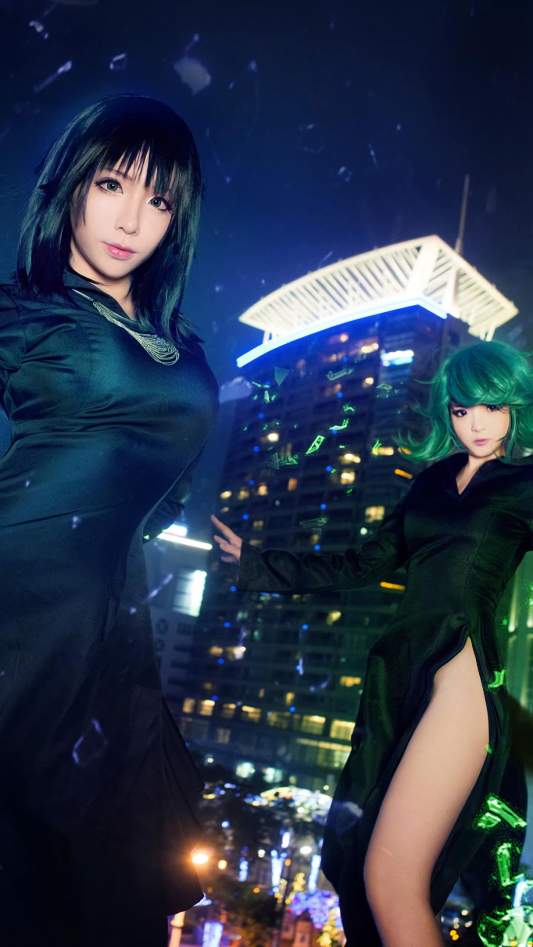 Download mobile wallpaper Women, Cosplay, One Punch Man, Tatsumaki (One Punch Man), Fubuki (One Punch Man) for free.