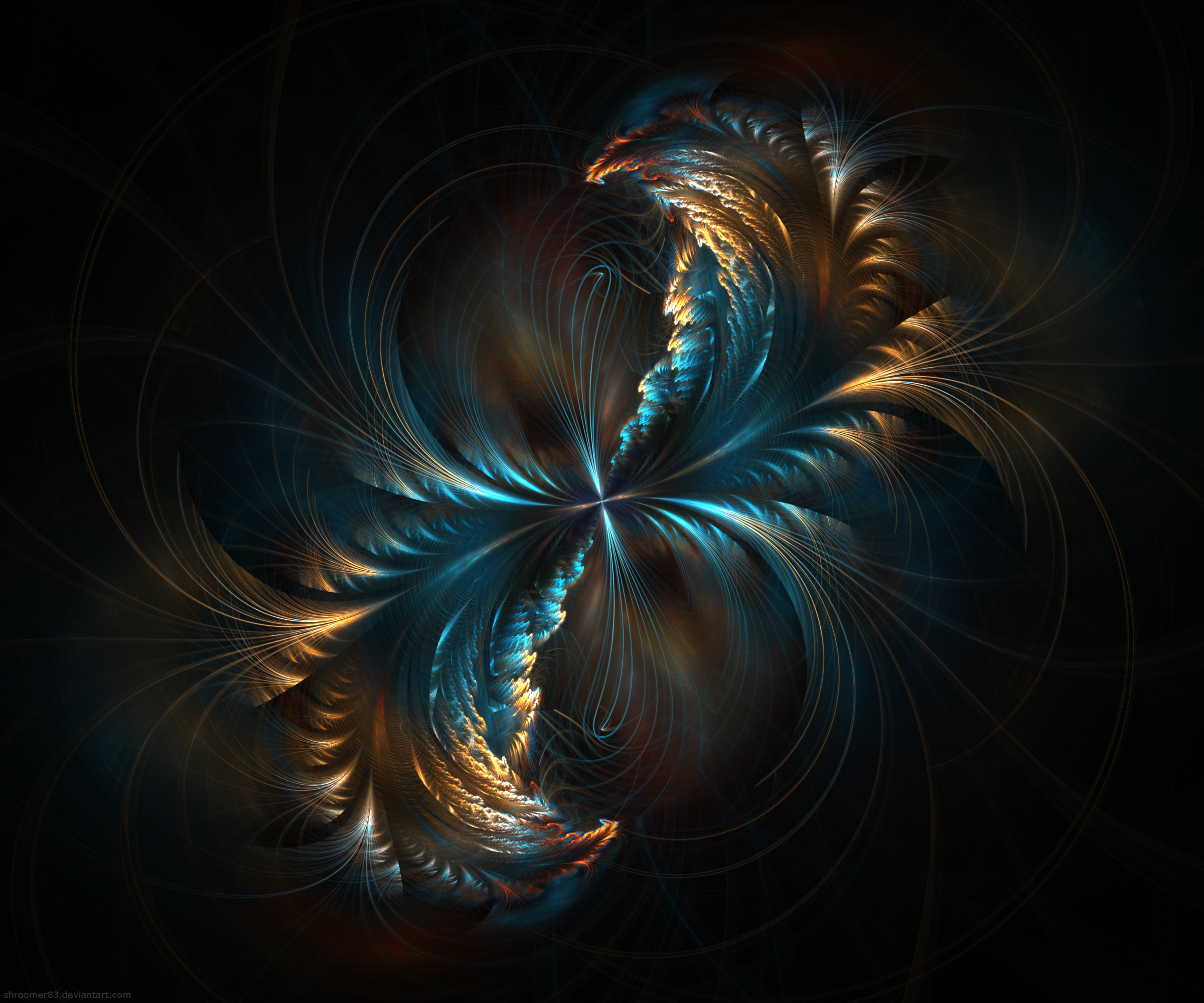 abstract, pattern, lines, fractal, symmetry Full HD