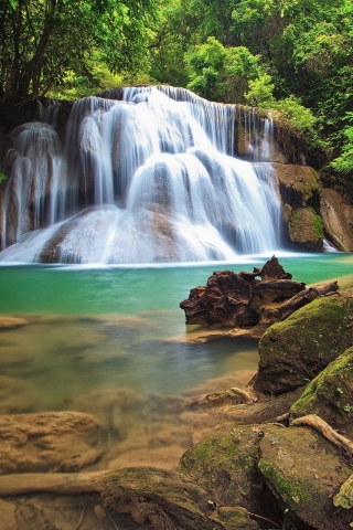 Handy-Wallpaper Wasserfälle, Wasserfall, Teich, Erde/natur, Zeitraffer kostenlos herunterladen.