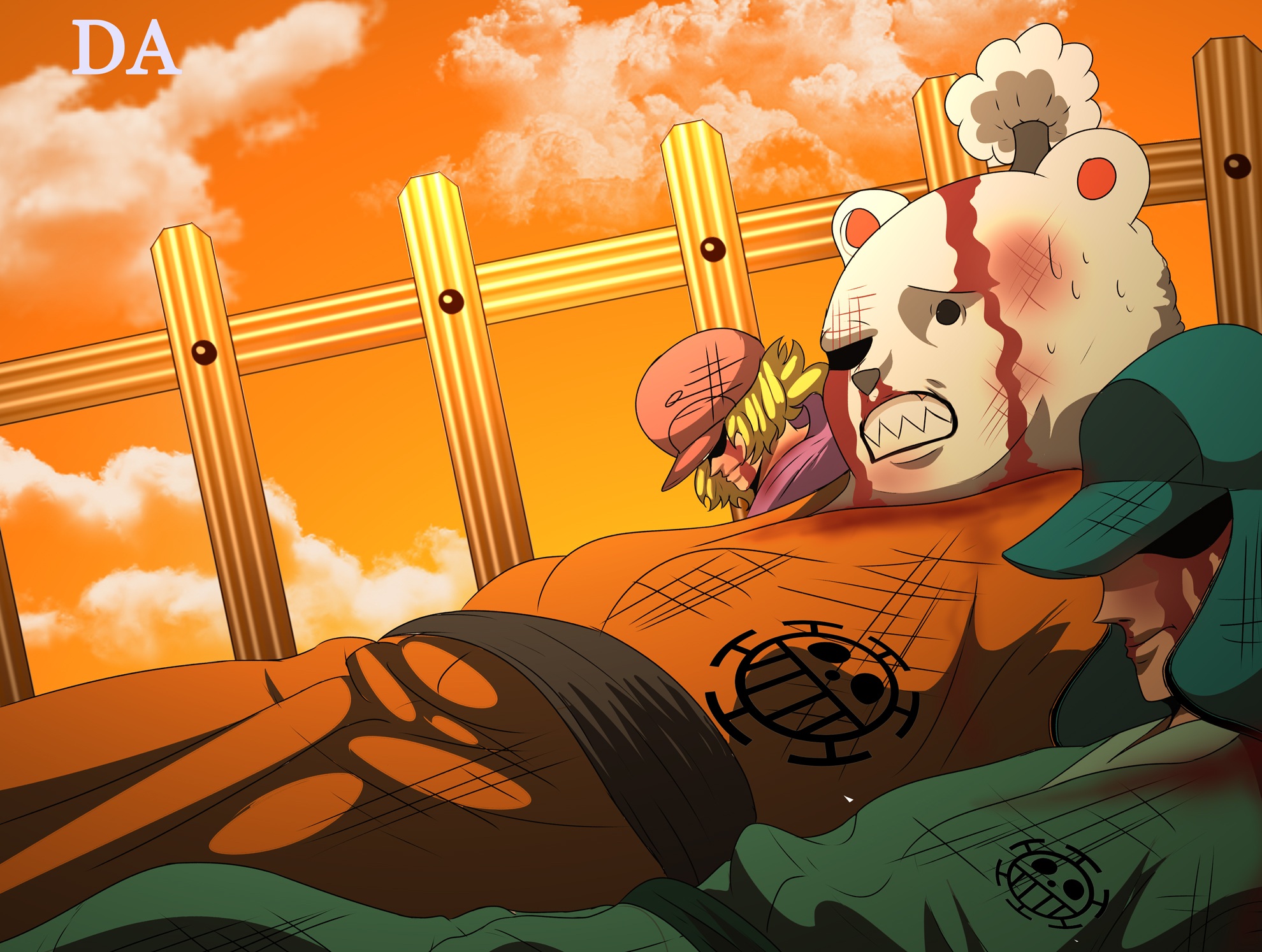 anime, one piece, bepo (one piece), penguin (one piece), shachi (one piece) HD wallpaper