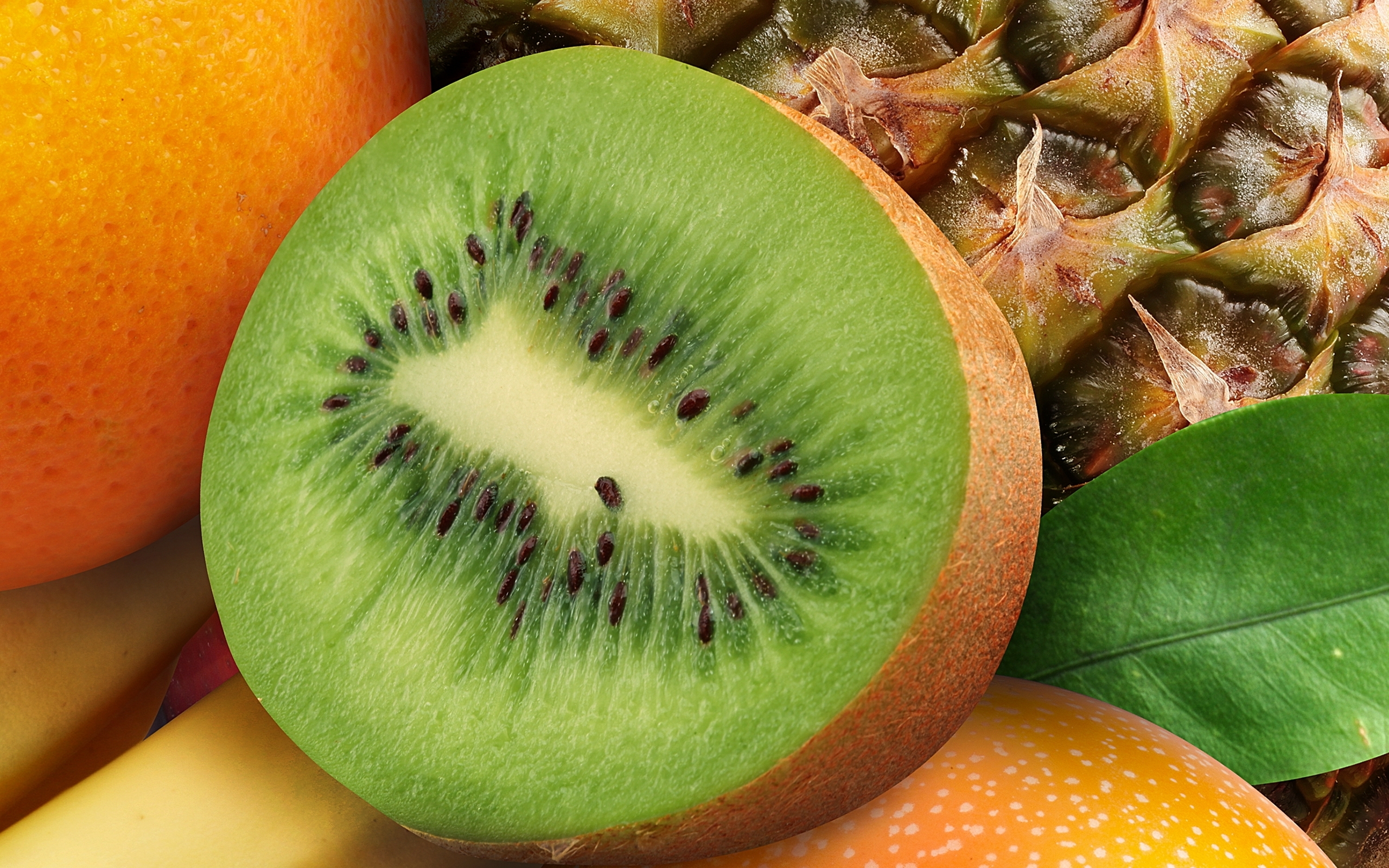 305678 Hintergrundbild herunterladen nahrungsmittel, frucht, kiwi, ananas, früchte - Bildschirmschoner und Bilder kostenlos