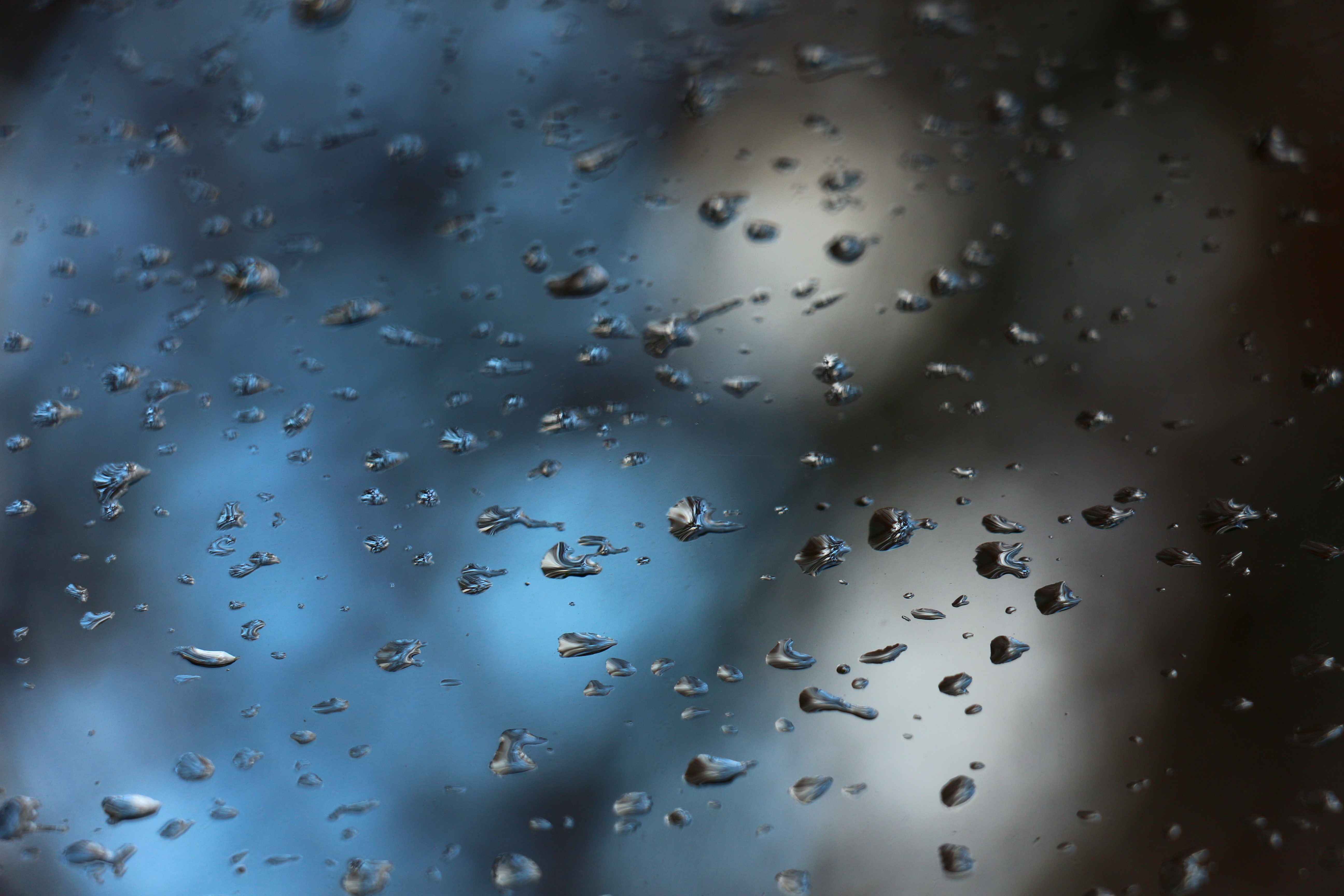Download mobile wallpaper Macro, Smooth, Water, Drops, Glass, Blur for free.
