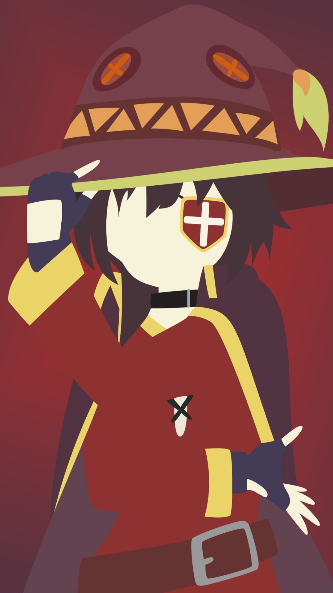 Download mobile wallpaper Anime, Minimalist, Konosuba God’S Blessing On This Wonderful World!!, Megumin (Konosuba) for free.