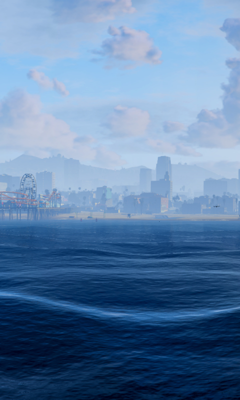 Download mobile wallpaper Cloud, Video Game, Grand Theft Auto, Grand Theft Auto V, Los Santos for free.