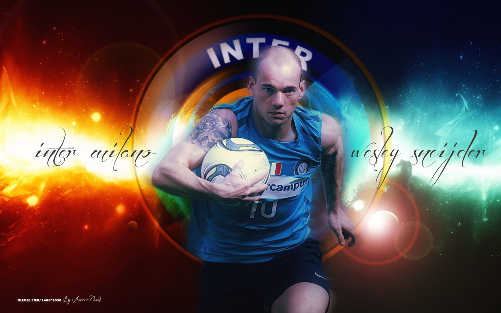 Free download wallpaper Sports, Soccer, Inter Milan, Wesley Sneijder on your PC desktop