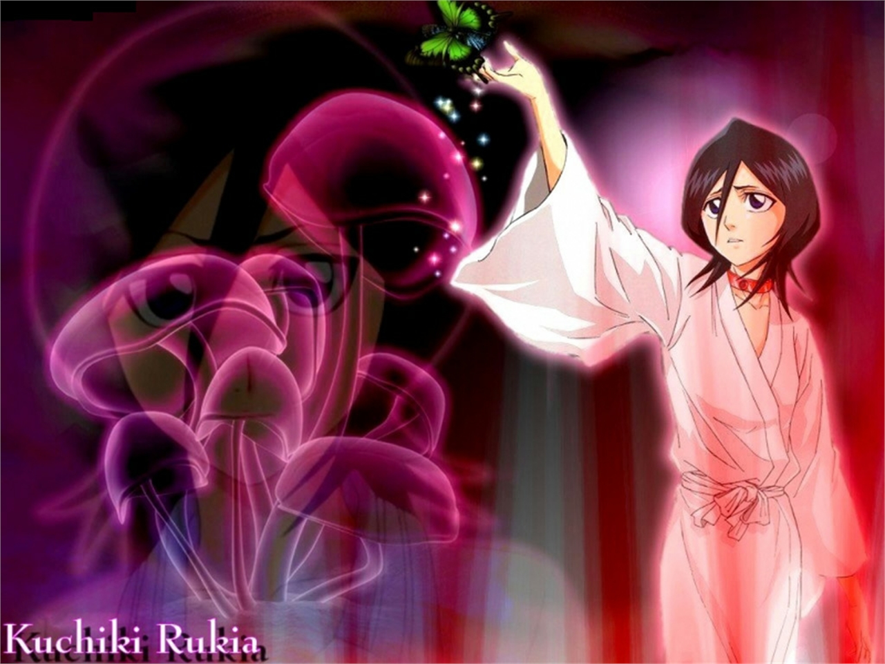 Handy-Wallpaper Bleach, Rukia Kuchiki, Animes kostenlos herunterladen.