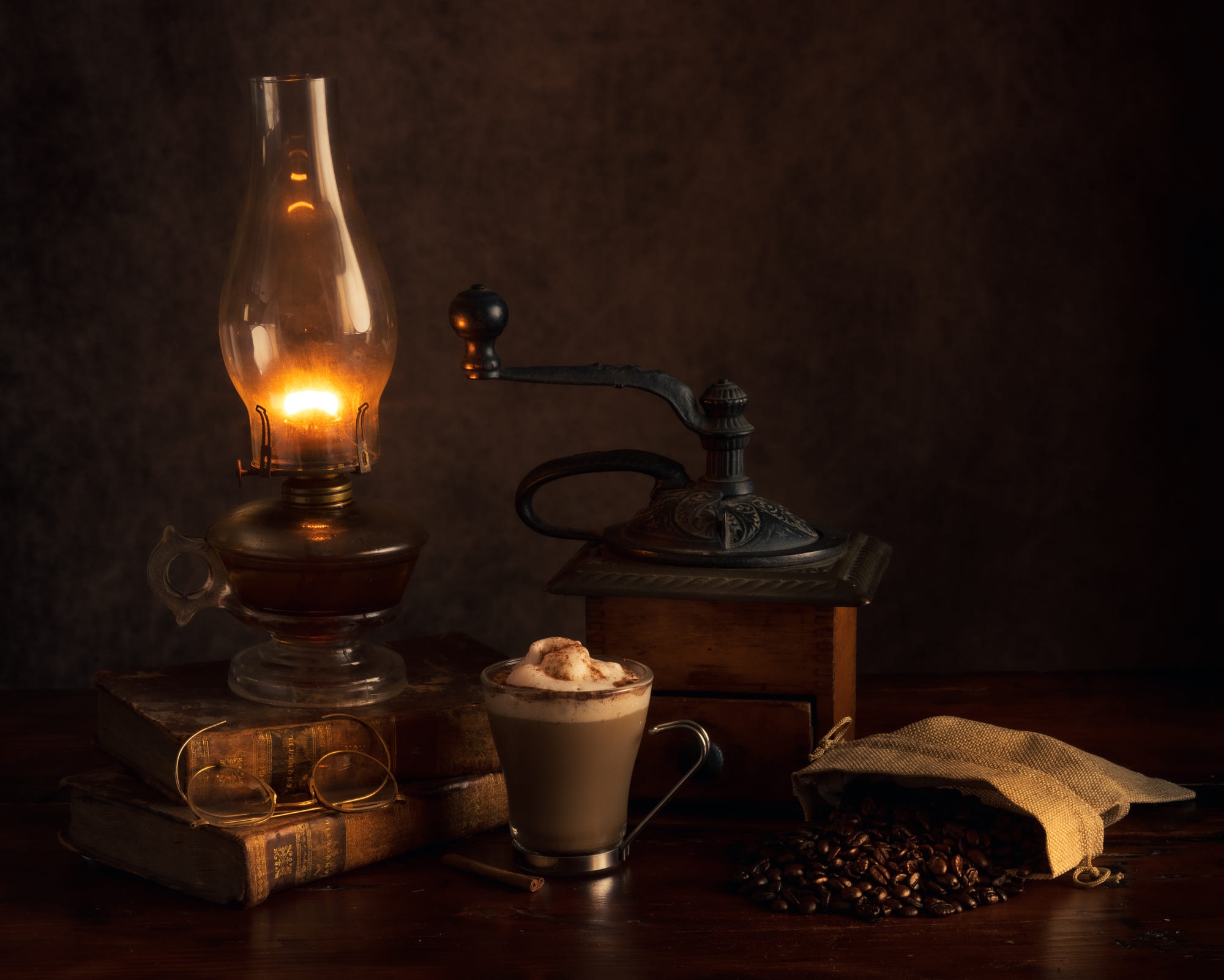Download mobile wallpaper Coffee, Still Life, Lantern, Photography for free.