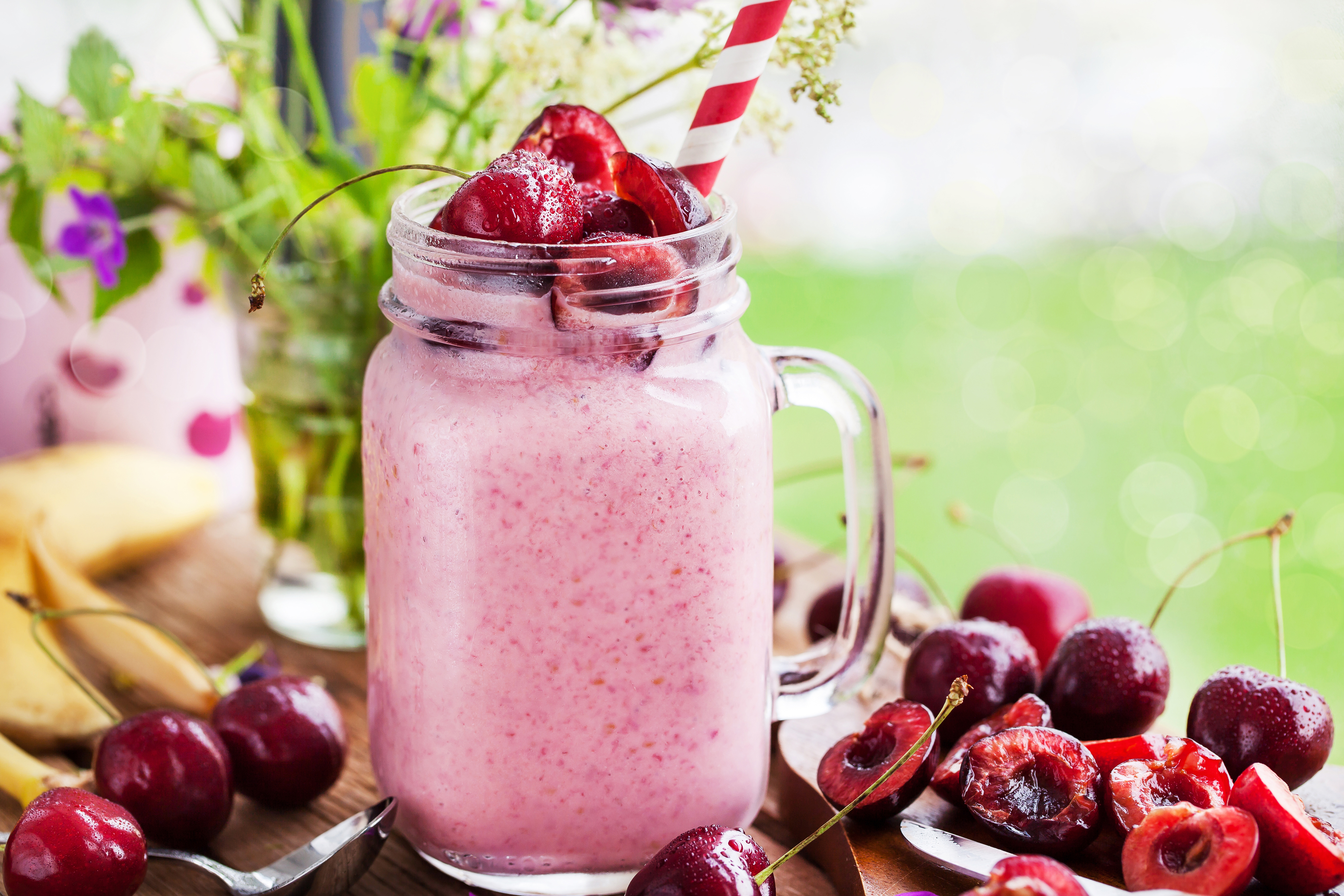 Free download wallpaper Food, Cherry, Still Life, Fruit, Drink, Smoothie on your PC desktop