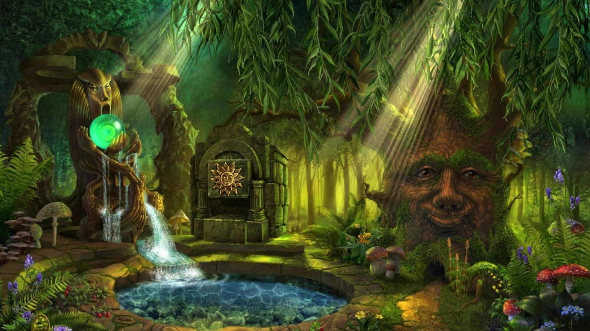 Laden Sie das Fantasie, Wald, Bunt, Magisch-Bild kostenlos auf Ihren PC-Desktop herunter