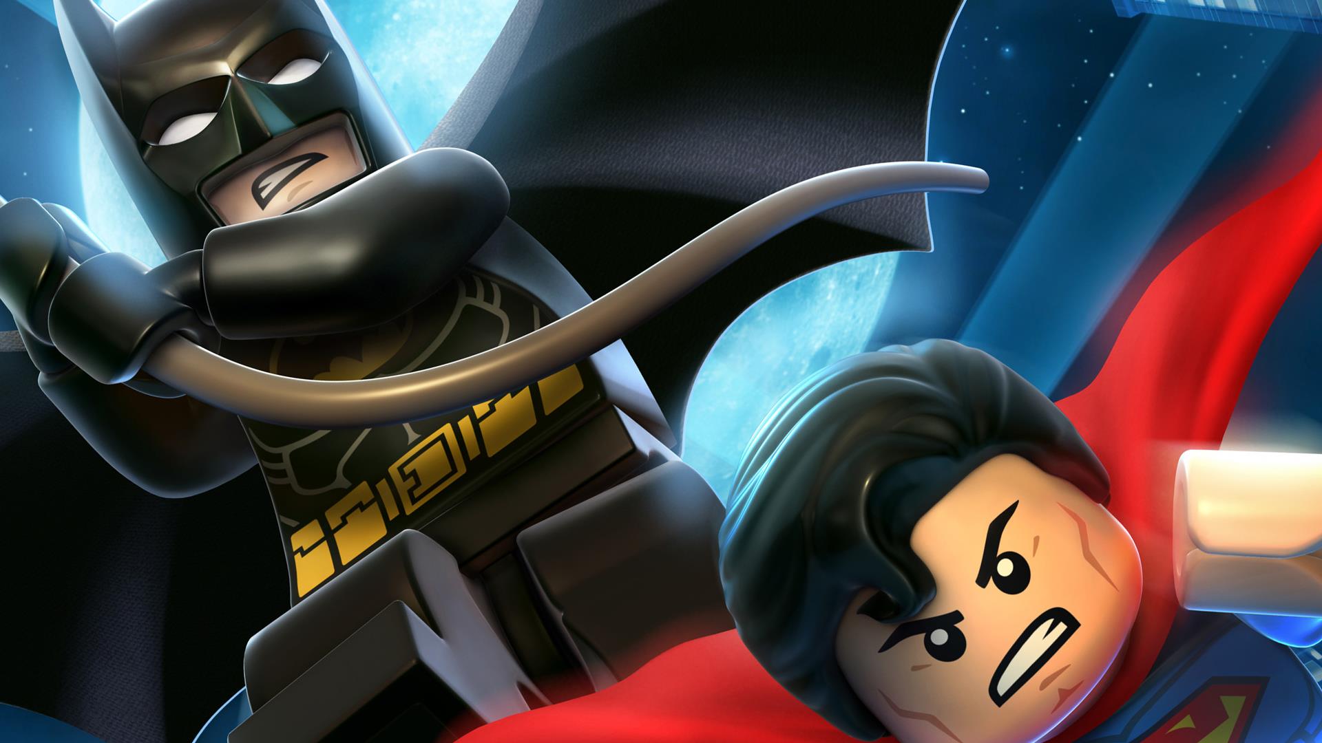 260840 скачать обои видеоигры, lego batman 2: супергерои dc, бэтмен, супермен, лего - заставки и картинки бесплатно