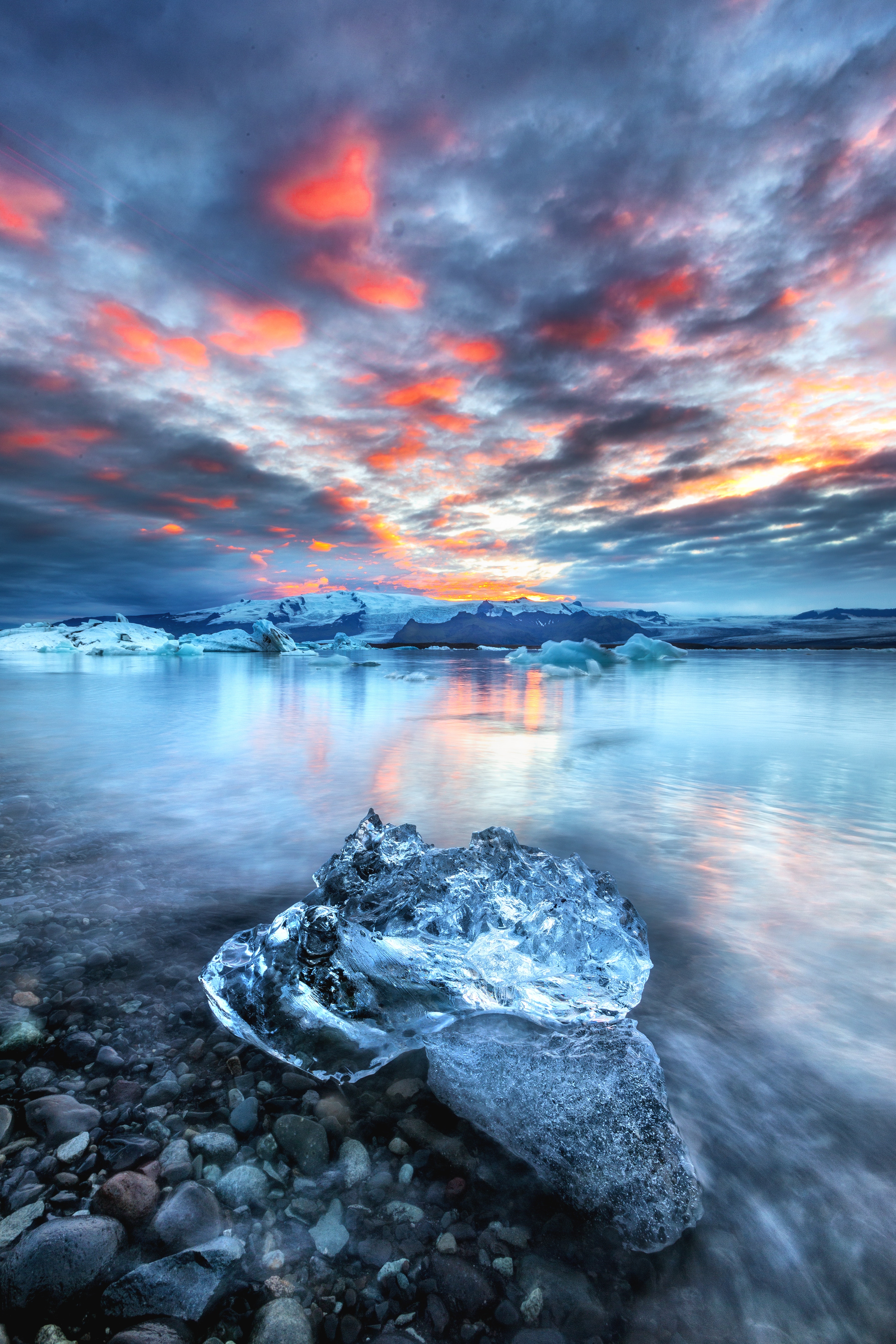iceberg, nature, ice, lake, ice floe