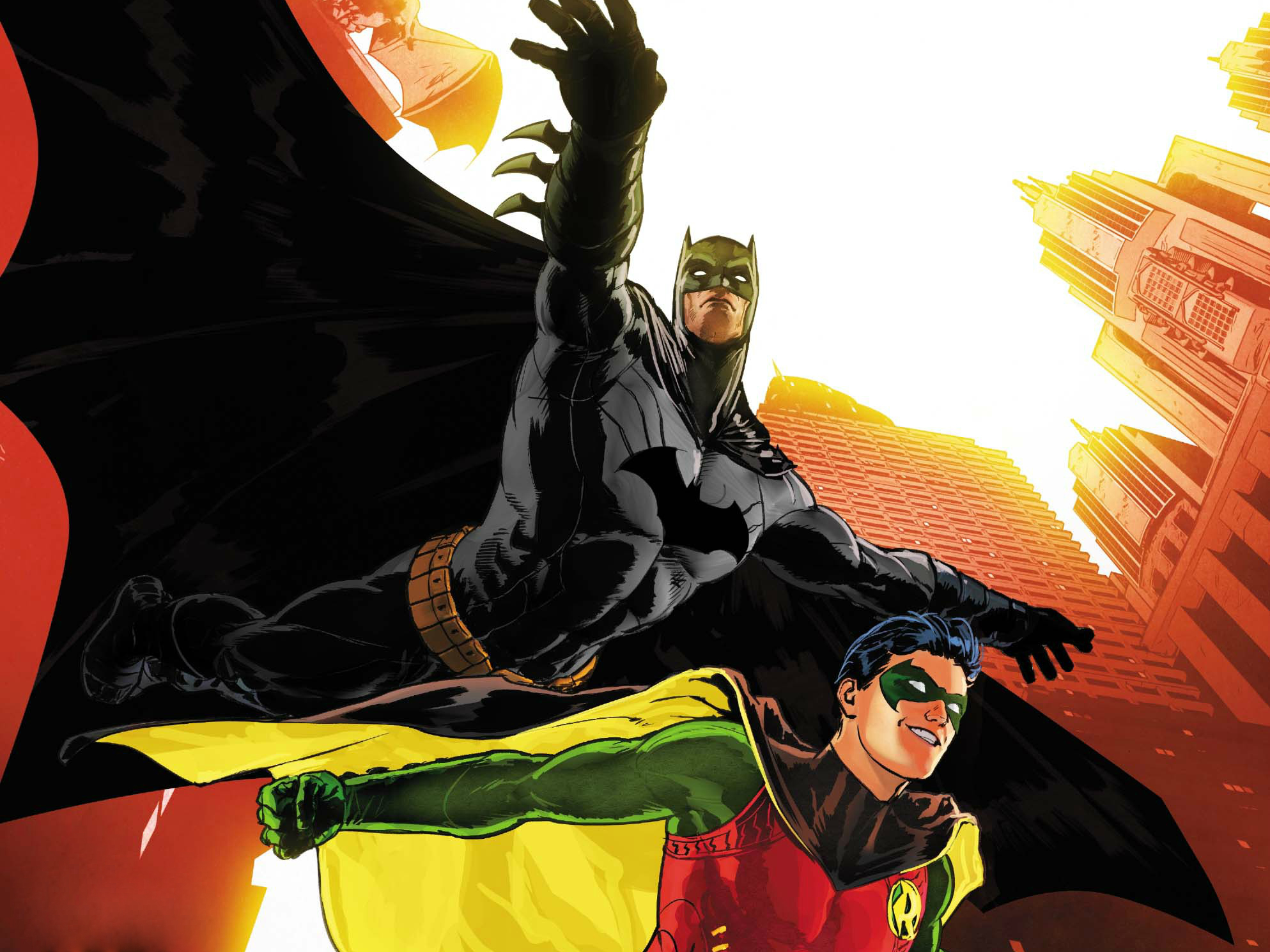 Скачать обои бесплатно Комиксы, Бэтмен, Комиксы Dc, Бэтмен И Робин картинка на рабочий стол ПК