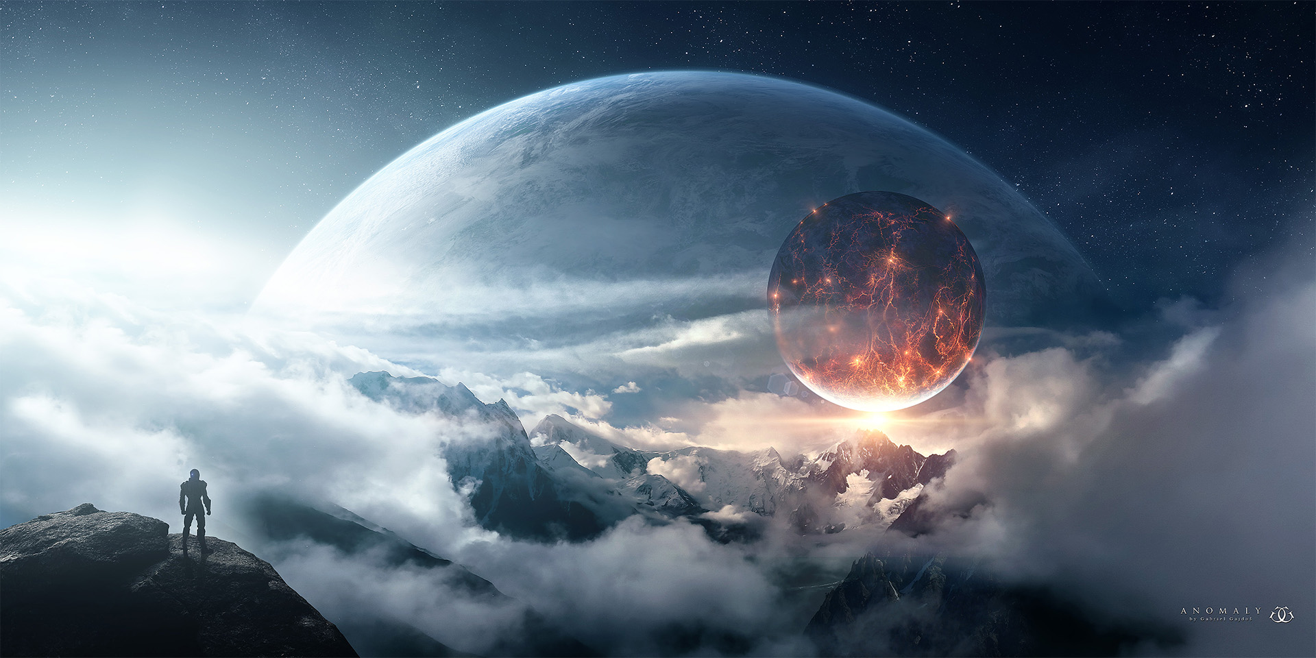 Laden Sie das Landschaft, Science Fiction, Planetenaufgang-Bild kostenlos auf Ihren PC-Desktop herunter