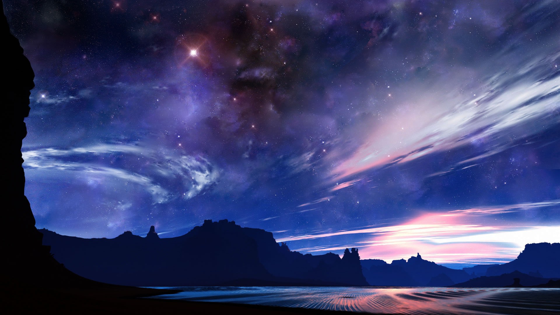 Free download wallpaper Fantasy, Stars, Earth, Space, Sci Fi on your PC desktop
