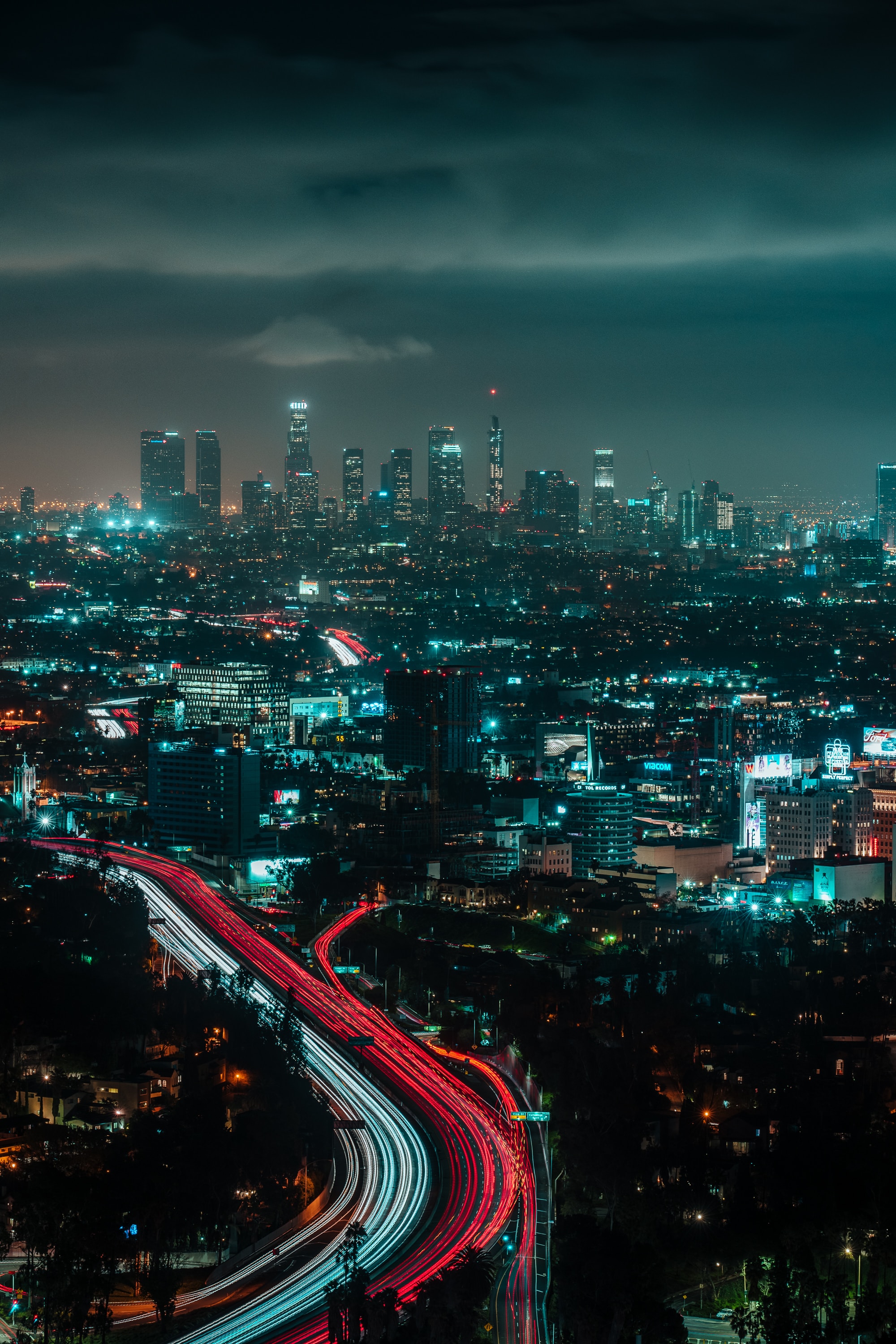 Free download wallpaper Cities, Building, Lights, Night City, Megalopolis, Megapolis, View From Above on your PC desktop