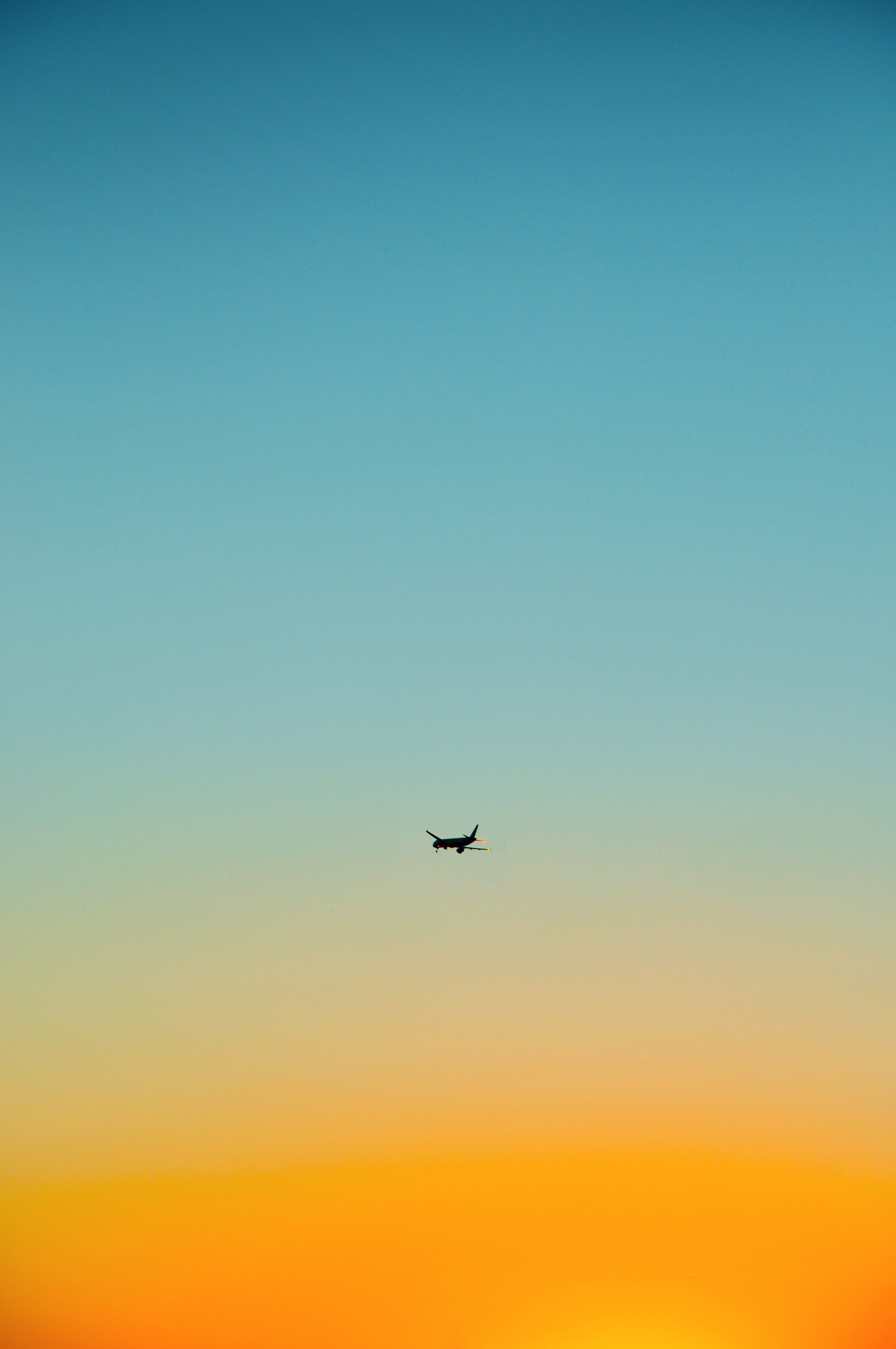 Скачать обои бесплатно Полет, Самолет, Небо, Минимализм картинка на рабочий стол ПК