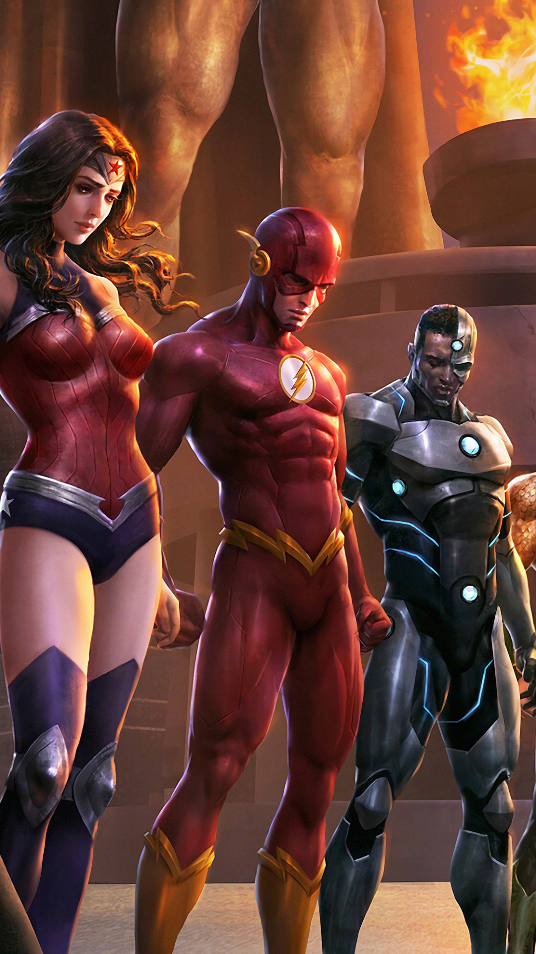 Download mobile wallpaper Flash, Movie, Dc Comics, Wonder Woman, Cyborg (Dc Comics), Justice League, The Death And Return Of Superman for free.