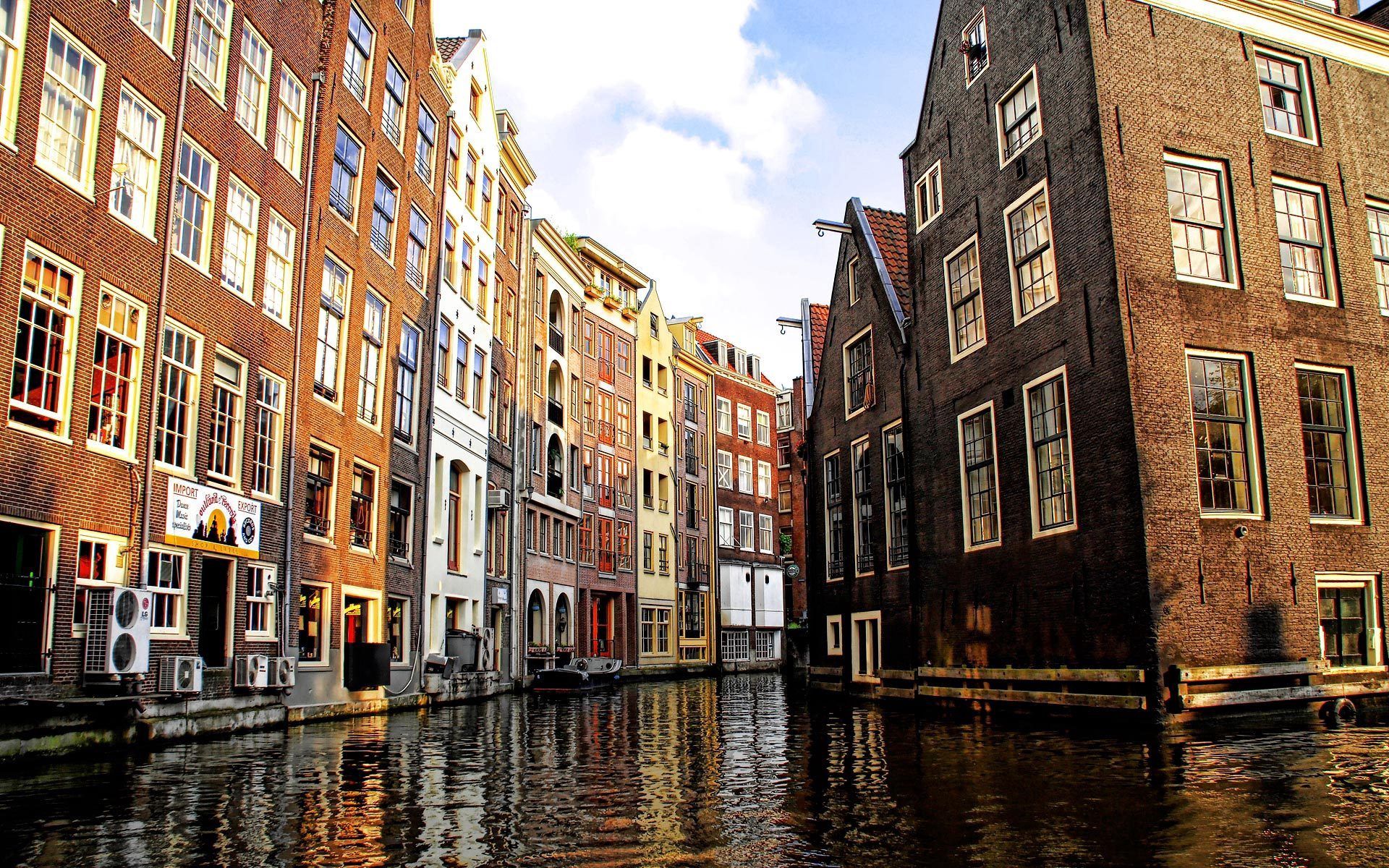 90300 скачать обои амстердам, дома, город, города, венецианский канал, постройки - заставки и картинки бесплатно