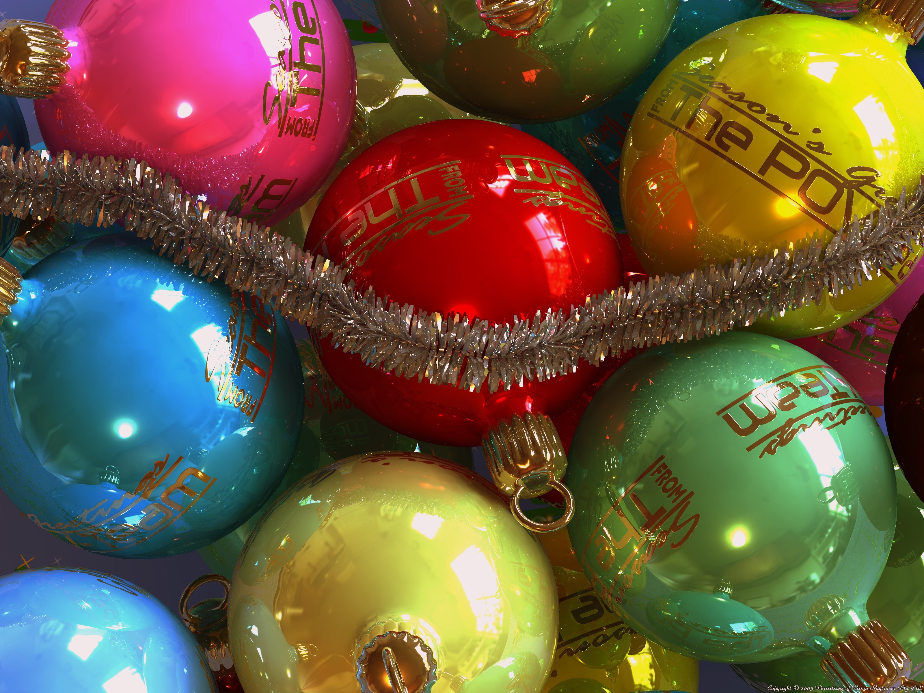 Free download wallpaper Christmas, Tinsel, Holidays, New Year, Balls on your PC desktop