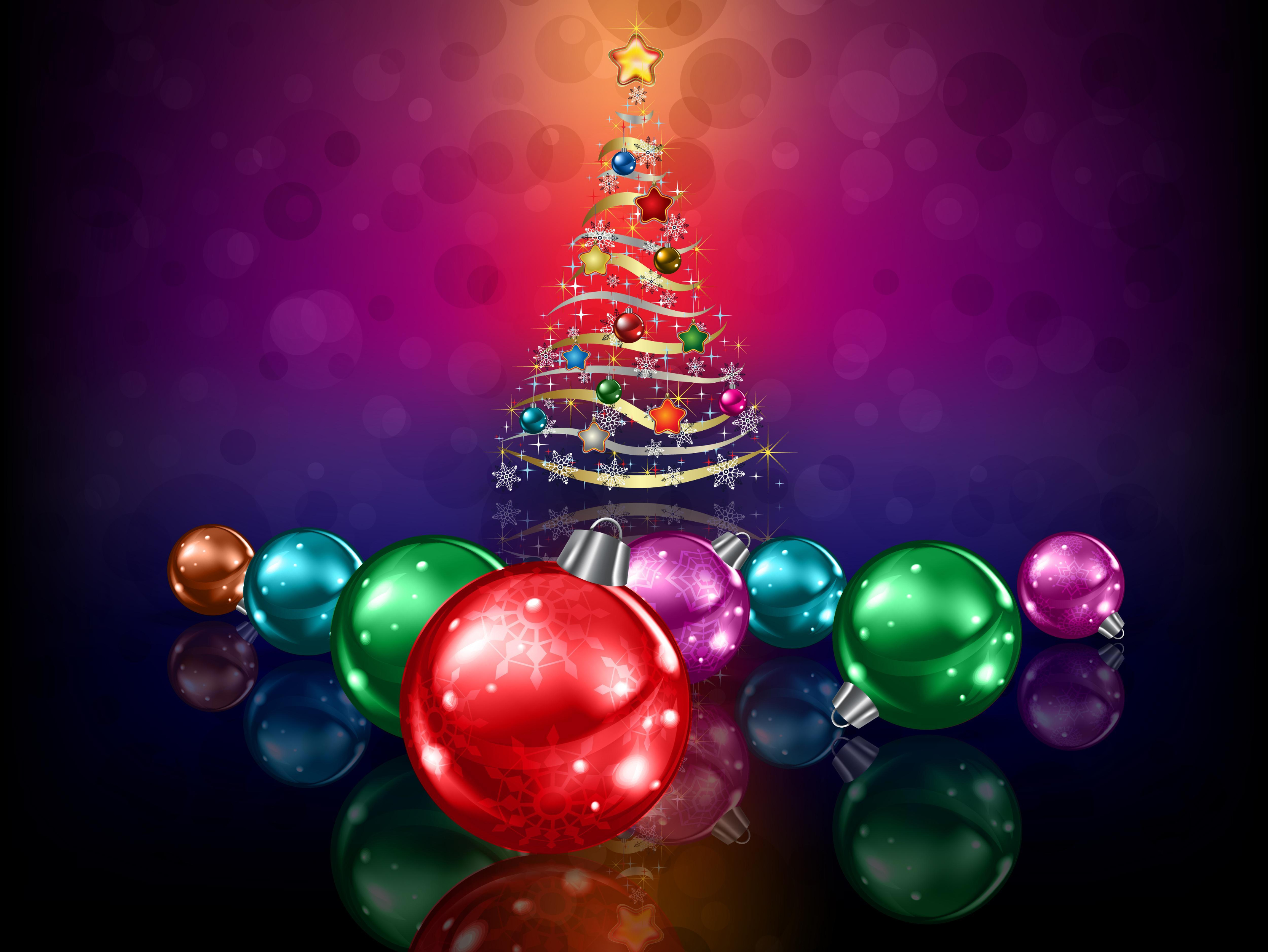 Скачати мобільні шпалери Різдво, Свято, Барвистий, Блискітки, Різдвяна Ялинка, Різдвяні Прикраси, Кольори безкоштовно.
