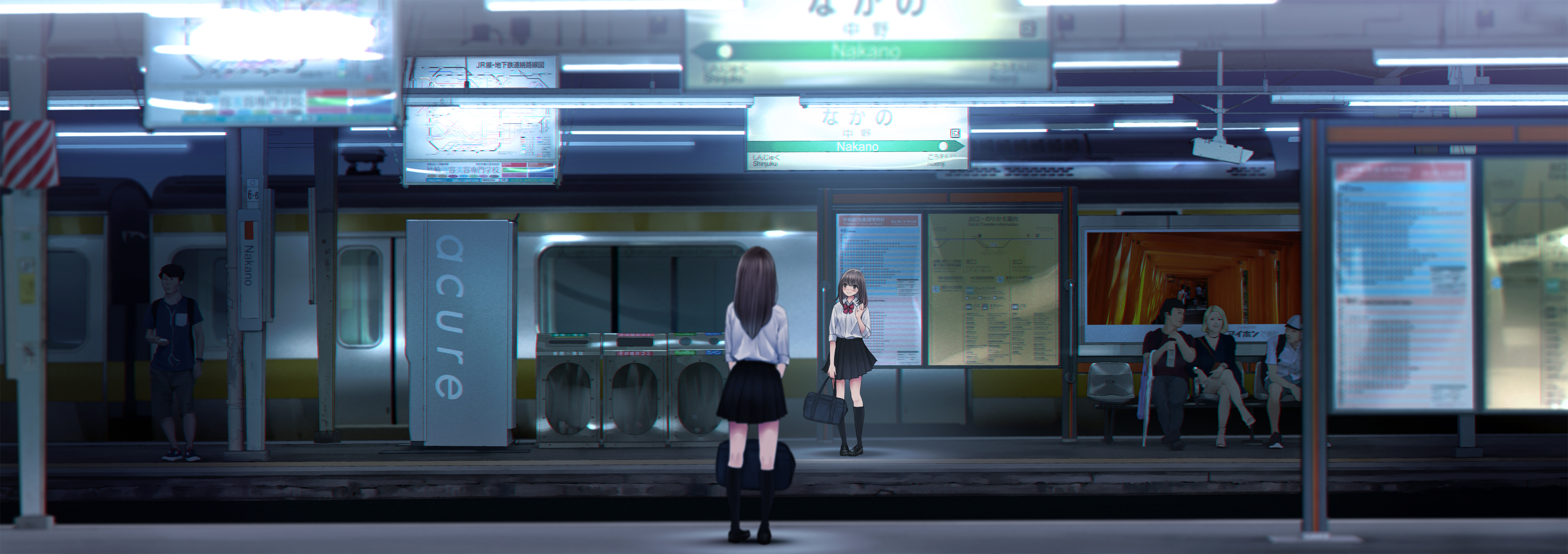 Laden Sie das Bahnhof, Animes-Bild kostenlos auf Ihren PC-Desktop herunter