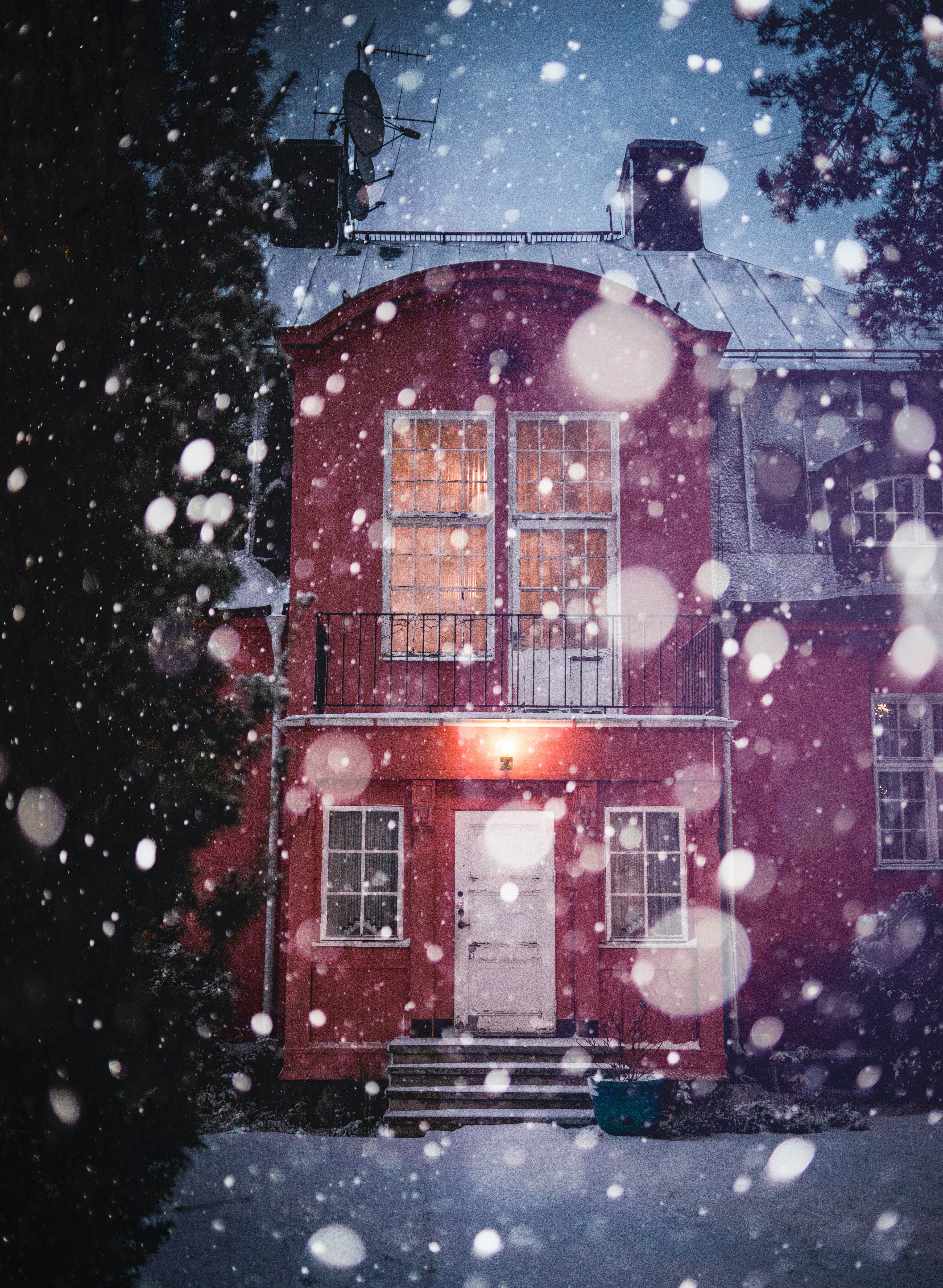 Laden Sie das Gebäude, Verschiedenes, Sonstige, Haus, Schneefall, Schnee, Winter-Bild kostenlos auf Ihren PC-Desktop herunter