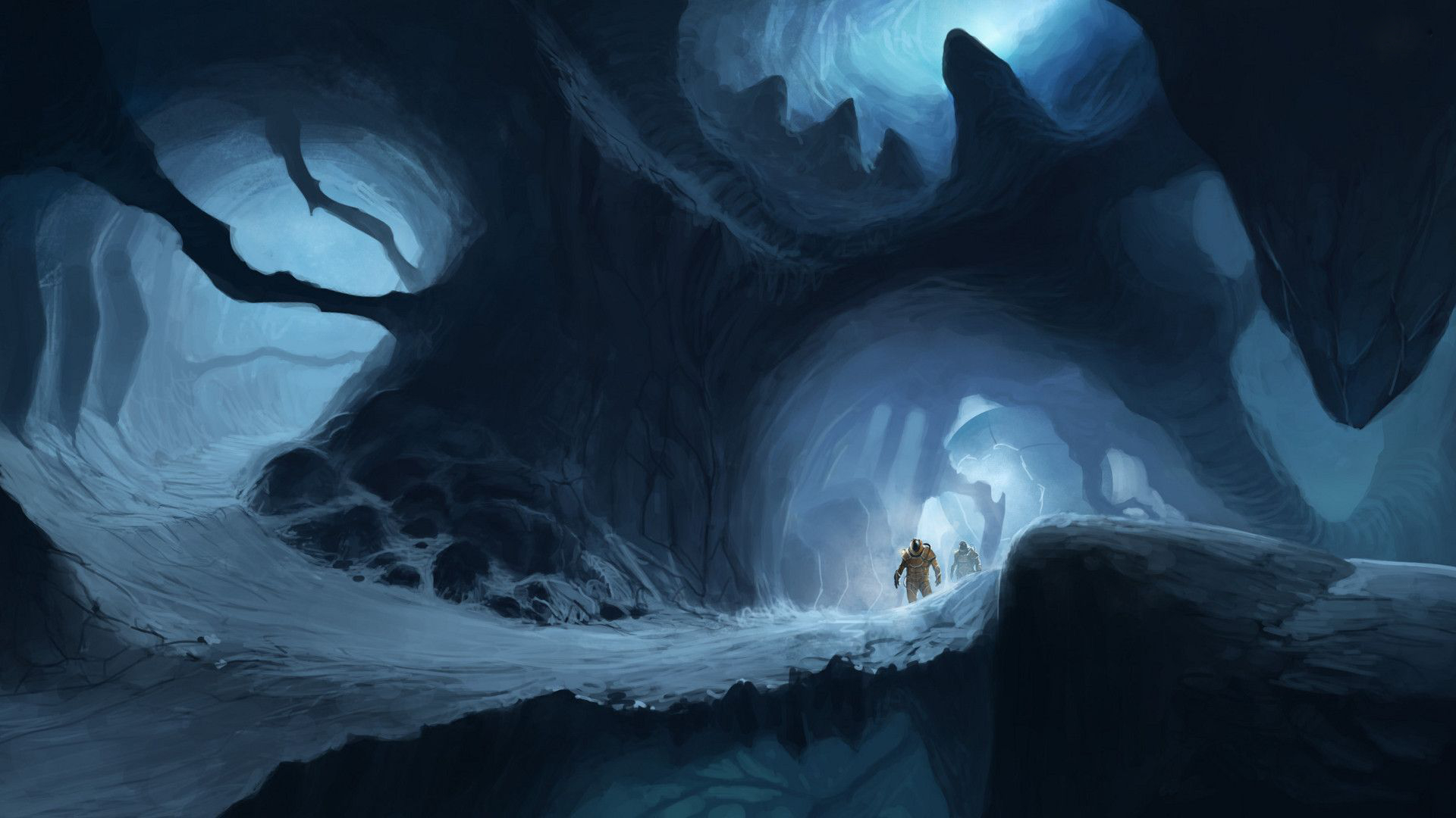 Скачать обои бесплатно Пещера, Научная Фантастика картинка на рабочий стол ПК