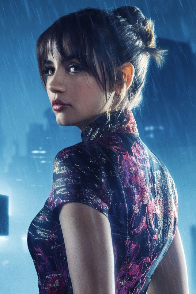 Download mobile wallpaper Rain, Movie, Ana De Armas, Blade Runner 2049, Joi (Blade Runner 2049) for free.